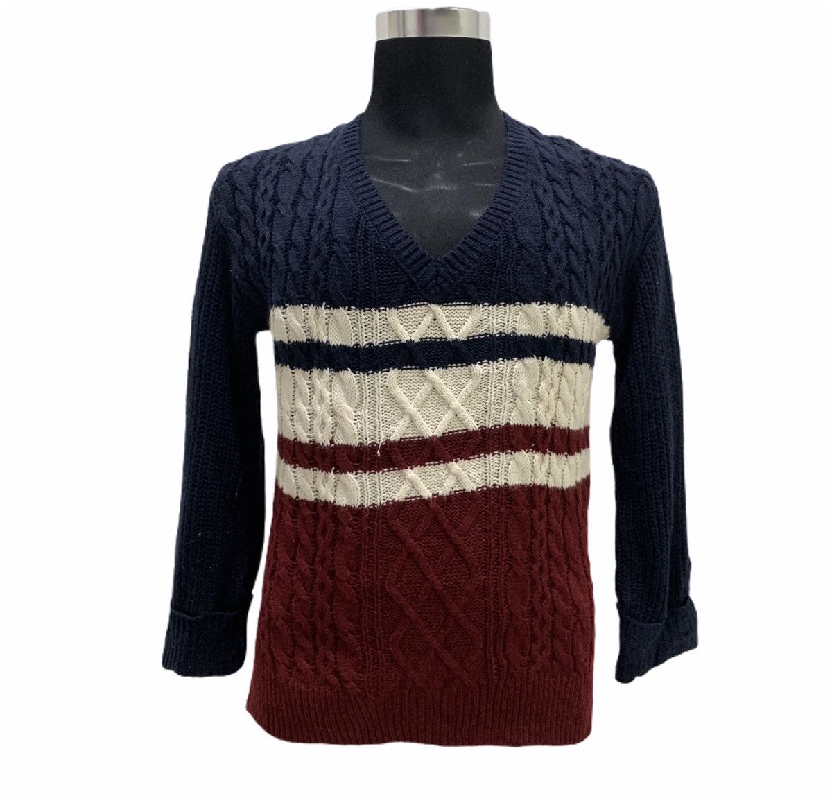Cross Colours × Designer INGNI Aran Twist Cable Crochet Knitwear Sweater Sweatshirt Size US M / EU 48-50 / 2 - 1 Thumbnail