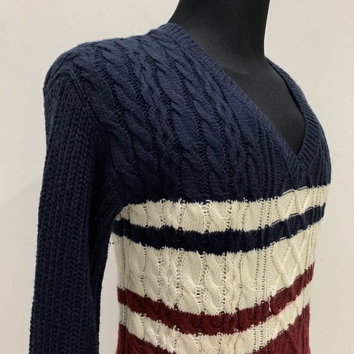 Cross Colours × Designer INGNI Aran Twist Cable Crochet Knitwear Sweater Sweatshirt Size US M / EU 48-50 / 2 - 7 Thumbnail