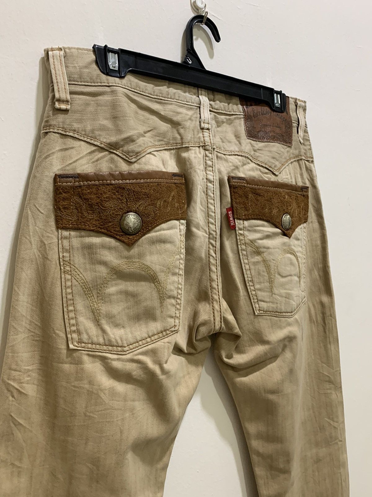 Designer × Edwin EDWIN EXCLUSIVE VINTAGE Redmoon Craft Style Denim Jean Pant Size US 32 / EU 48 - 13 Thumbnail