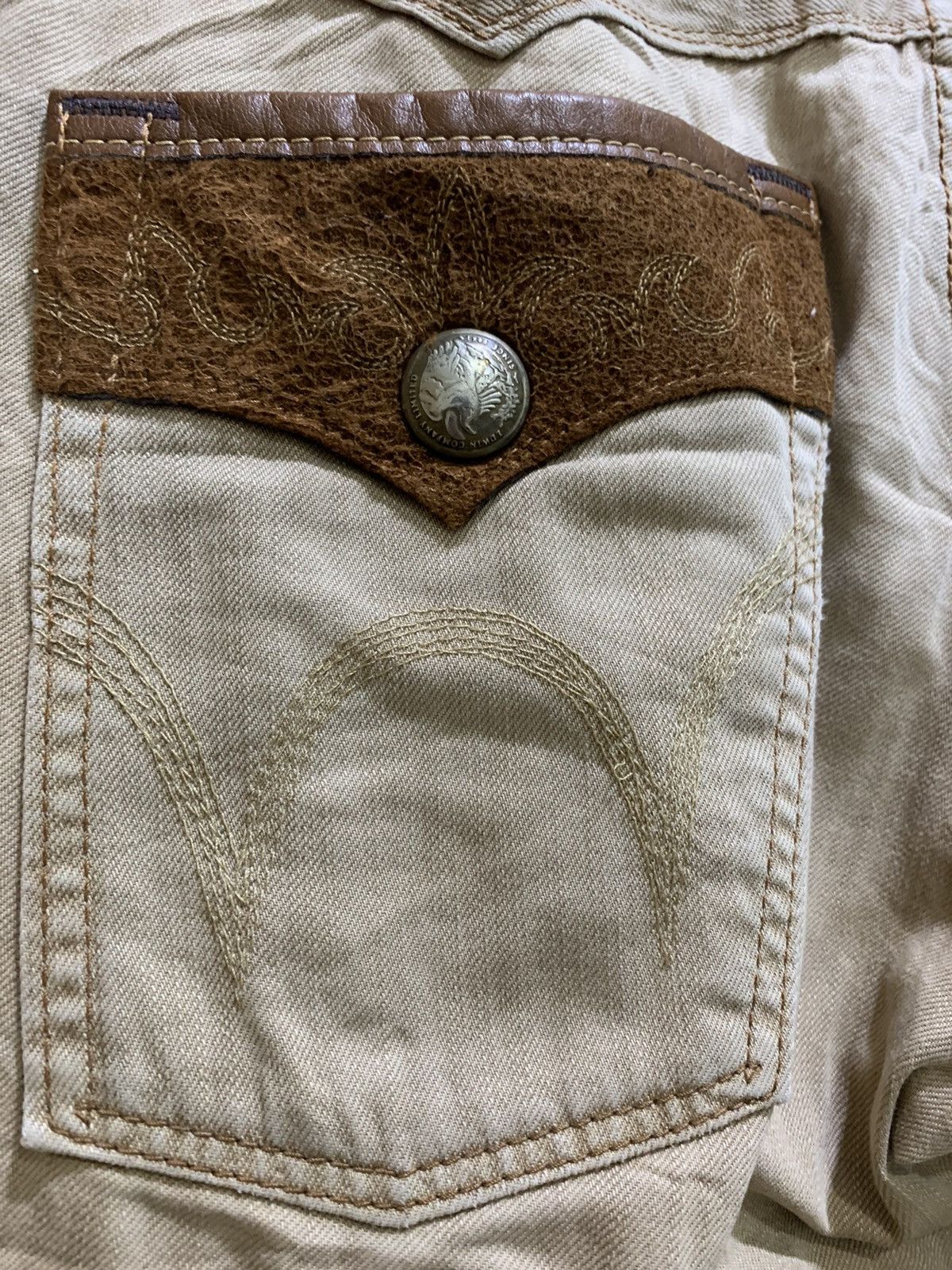 Designer × Edwin EDWIN EXCLUSIVE VINTAGE Redmoon Craft Style Denim Jean Pant Size US 32 / EU 48 - 15 Thumbnail