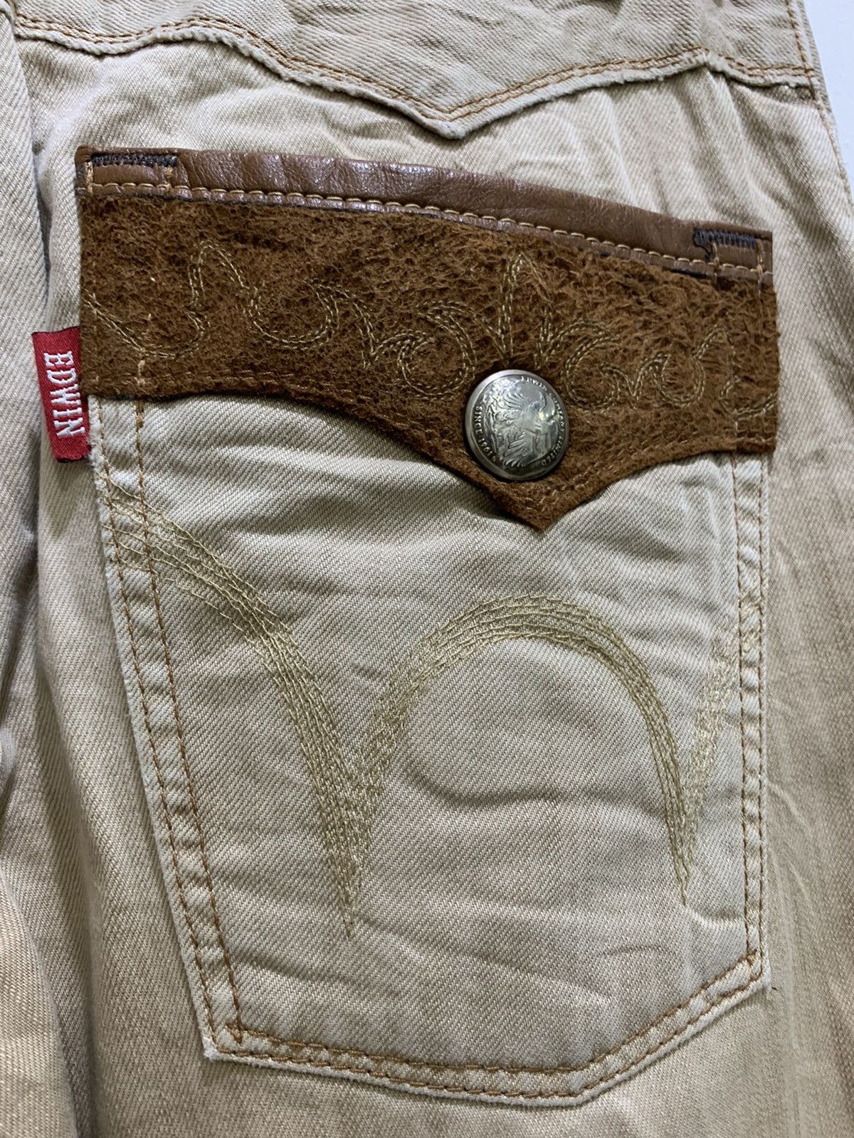Designer × Edwin EDWIN EXCLUSIVE VINTAGE Redmoon Craft Style Denim Jean Pant Size US 32 / EU 48 - 16 Thumbnail