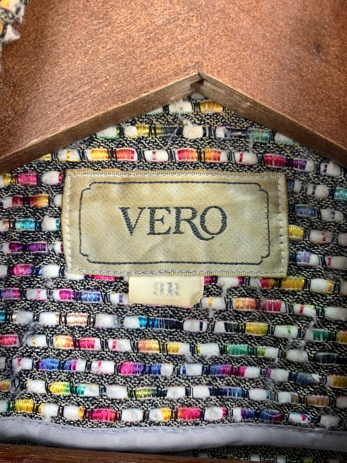 Cross Colours × Japanese Brand × Rainbow VERO Vintage Rainbow Embroidered Mohair Rayon Blazer Jacket Size S / US 4 / IT 40 - 15 Thumbnail