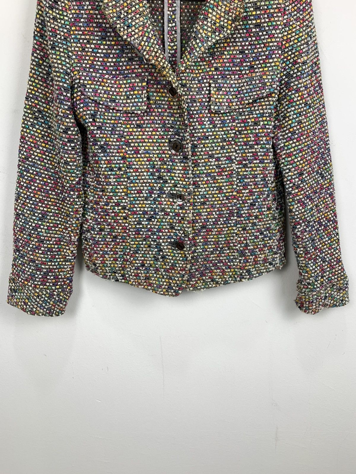 Cross Colours × Japanese Brand × Rainbow VERO Vintage Rainbow Embroidered Mohair Rayon Blazer Jacket Size S / US 4 / IT 40 - 5 Thumbnail