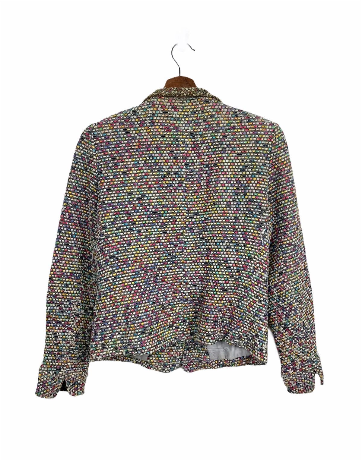 Cross Colours × Japanese Brand × Rainbow VERO Vintage Rainbow Embroidered Mohair Rayon Blazer Jacket Size S / US 4 / IT 40 - 2 Thumbnail
