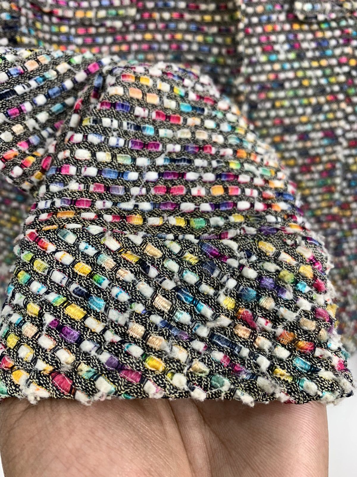 Cross Colours × Japanese Brand × Rainbow VERO Vintage Rainbow Embroidered Mohair Rayon Blazer Jacket Size S / US 4 / IT 40 - 10 Thumbnail