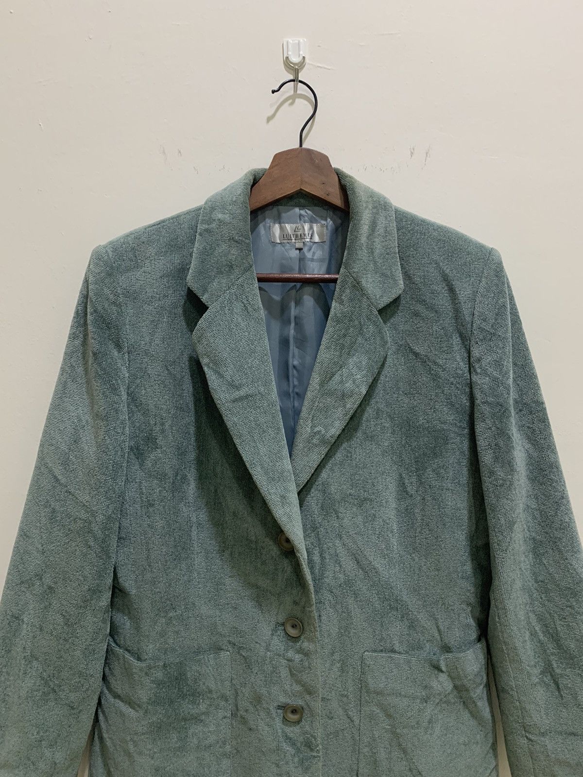 Other LUITHEMIS Rayon Fleece Luxury Rare Officewear Blazer Jacket Size 40R - 4 Thumbnail