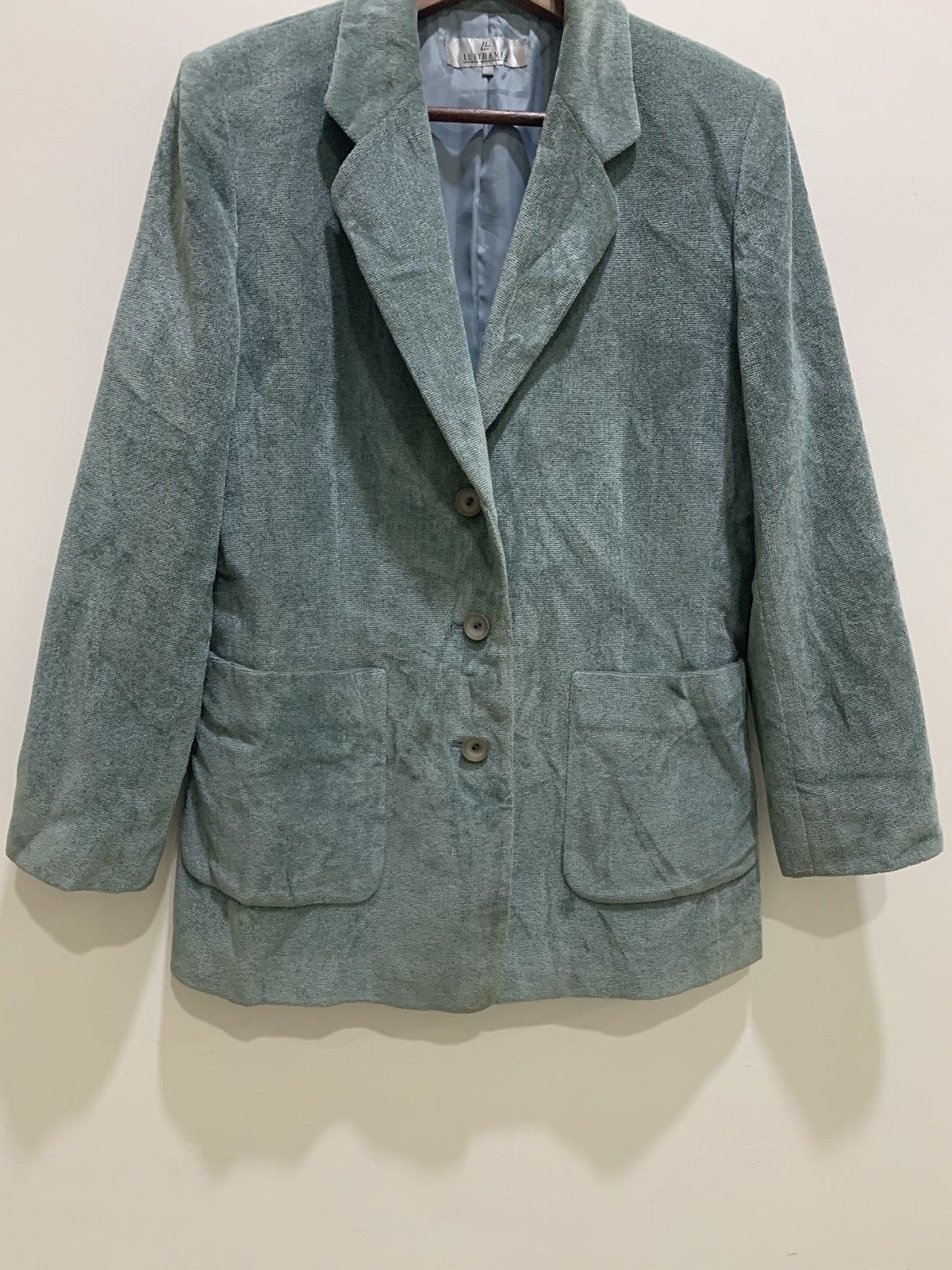 Other LUITHEMIS Rayon Fleece Luxury Rare Officewear Blazer Jacket Size 40R - 5 Thumbnail