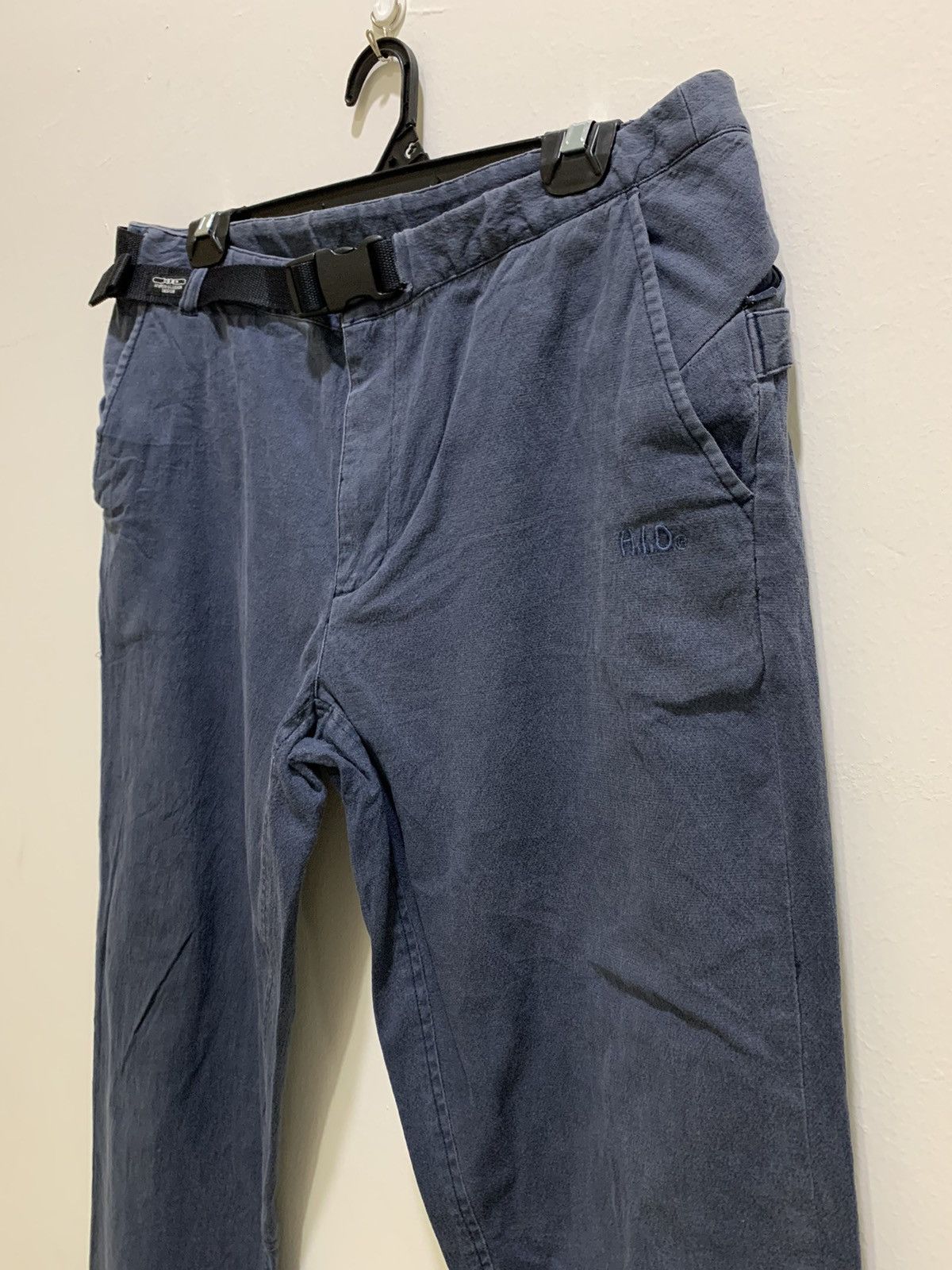 Japanese Brand × Vintage HYPER ILLUSION DESIGN Vtg Belted Buckle Casual Trouser Pant Size US 34 / EU 50 - 7 Thumbnail