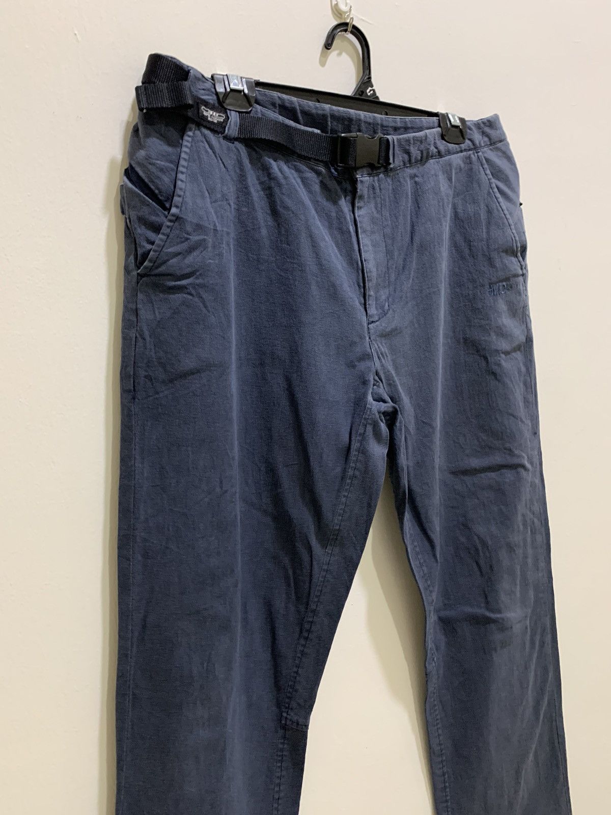 Japanese Brand × Vintage HYPER ILLUSION DESIGN Vtg Belted Buckle Casual Trouser Pant Size US 34 / EU 50 - 6 Thumbnail
