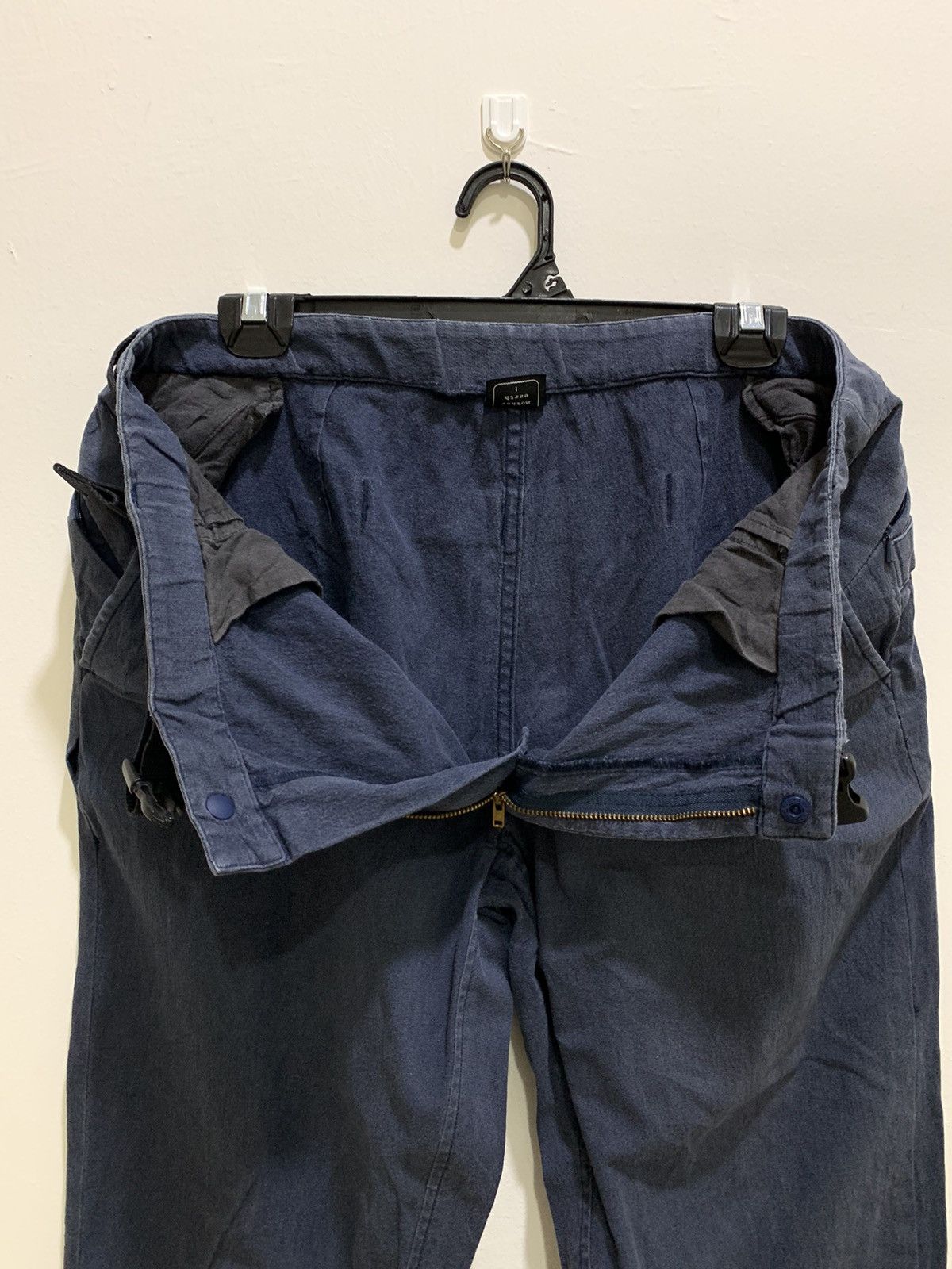 Japanese Brand × Vintage HYPER ILLUSION DESIGN Vtg Belted Buckle Casual Trouser Pant Size US 34 / EU 50 - 20 Thumbnail