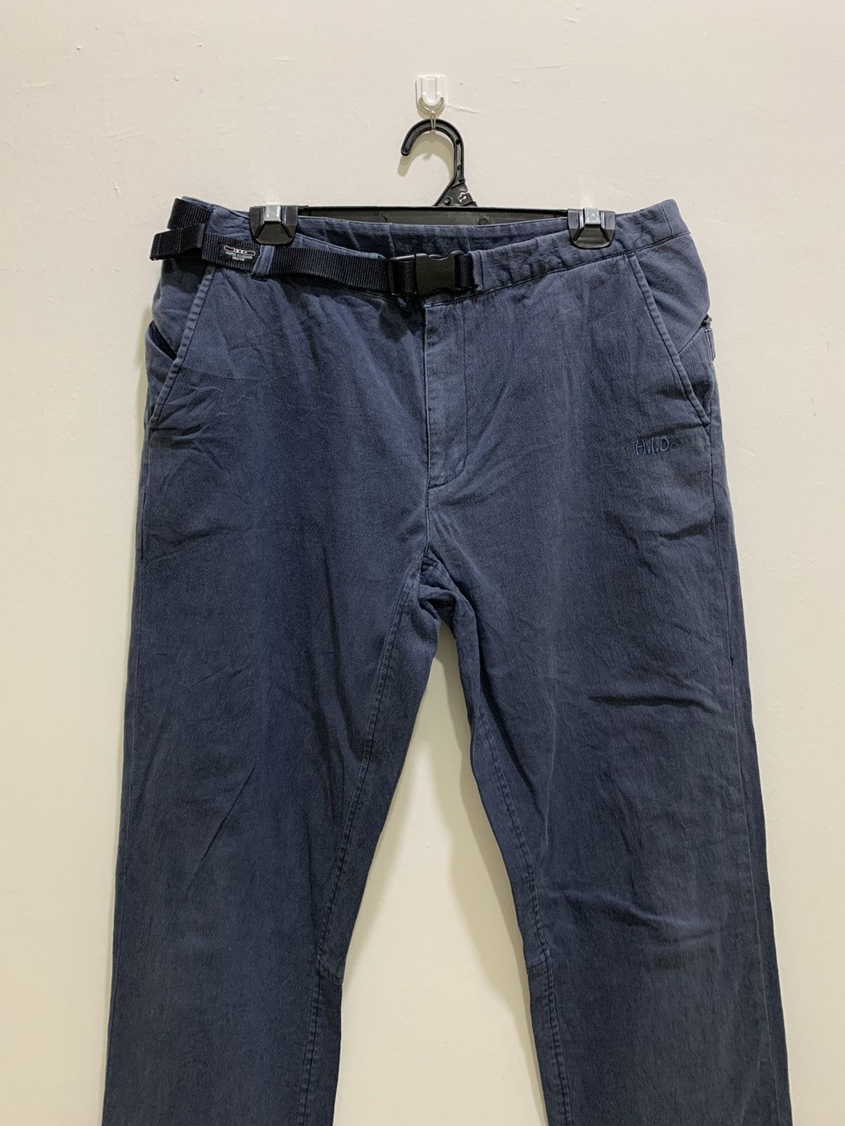 Japanese Brand × Vintage HYPER ILLUSION DESIGN Vtg Belted Buckle Casual Trouser Pant Size US 34 / EU 50 - 4 Thumbnail