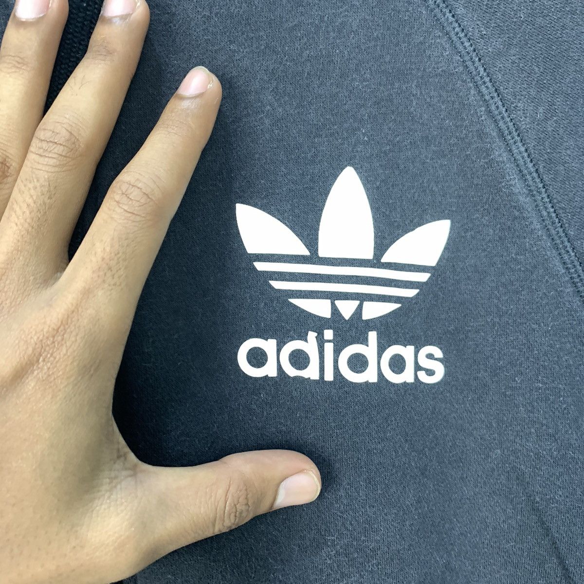 Adidas × Vintage Vintage ADIDAS 3 Striped Faded Zipper Sweater Hoodie Jacket Size US M / EU 48-50 / 2 - 10 Thumbnail