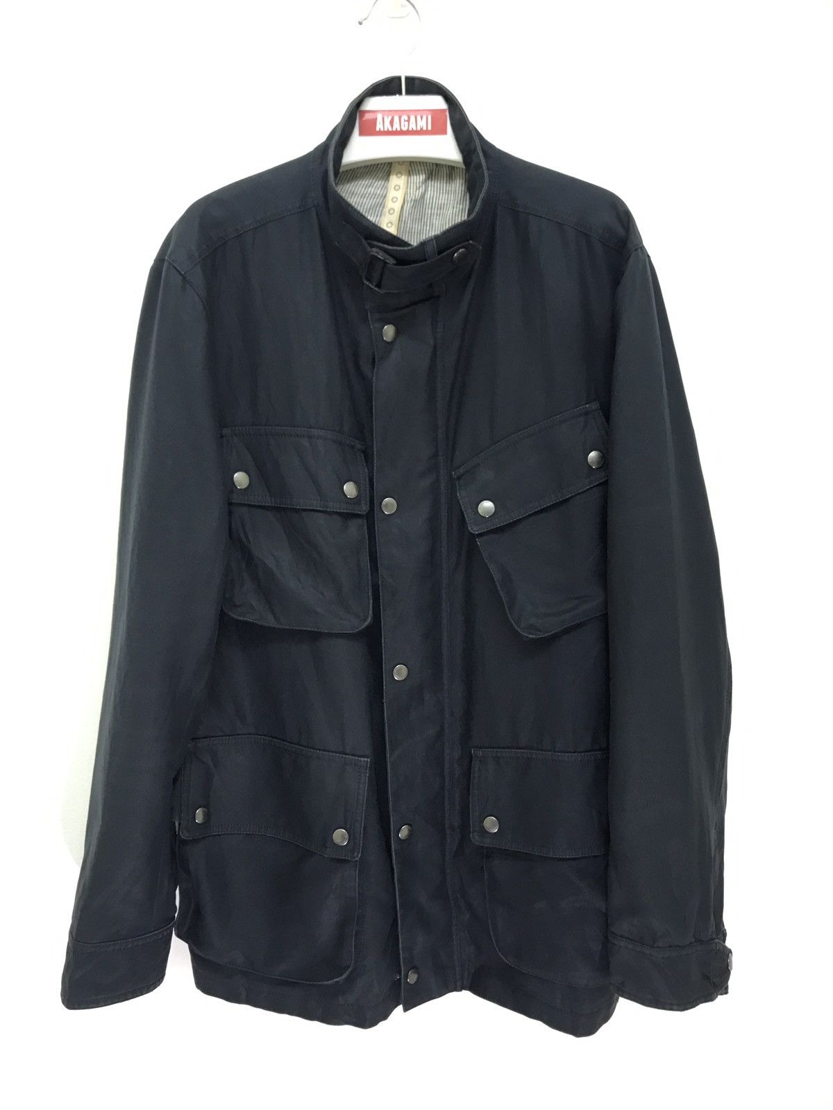 Mackintosh Linen Military Paratrooper Slang Pockets Blue Navy 46🟩 Size US M / EU 48-50 / 2 - 1 Thumbnail