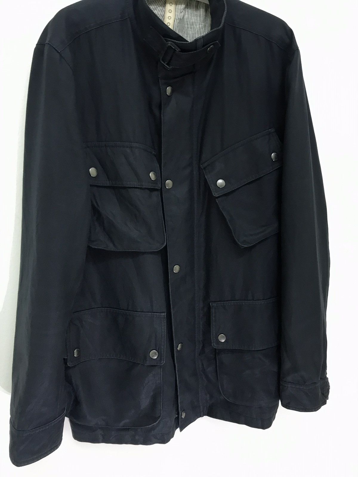 Mackintosh Linen Military Paratrooper Slang Pockets Blue Navy 46🟩 Size US M / EU 48-50 / 2 - 2 Thumbnail