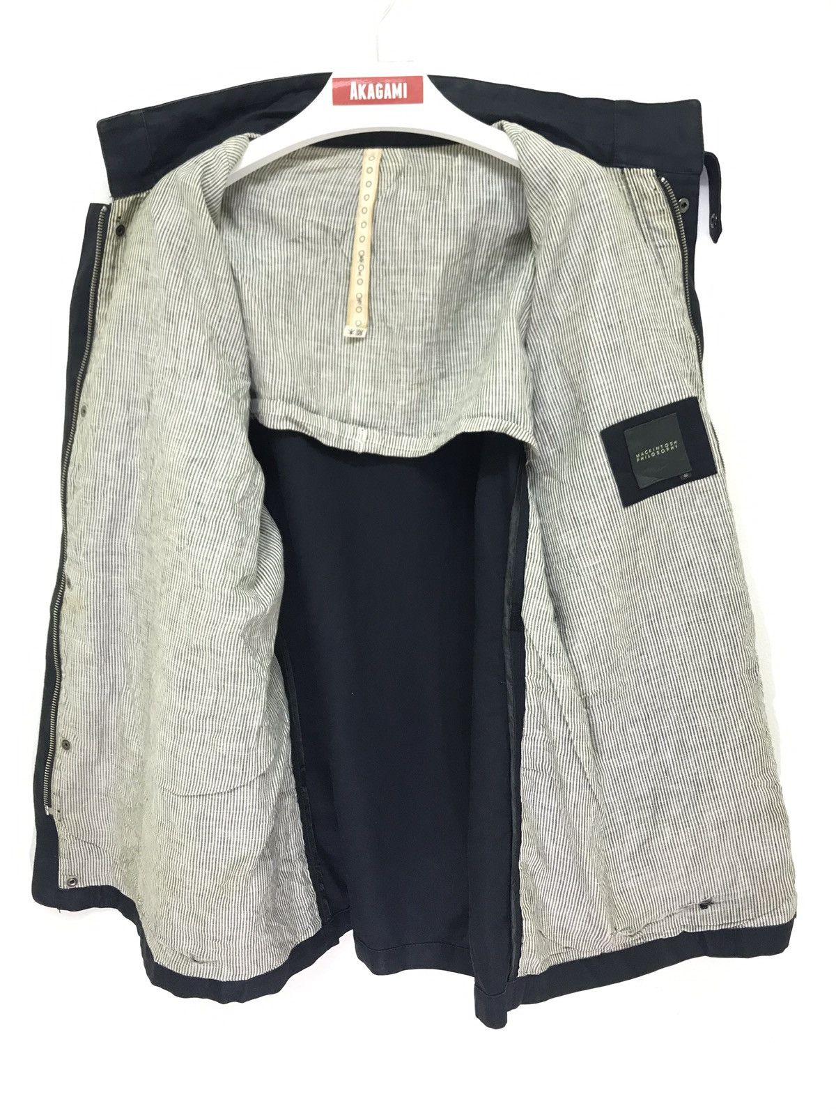 Mackintosh Linen Military Paratrooper Slang Pockets Blue Navy 46🟩 Size US M / EU 48-50 / 2 - 5 Thumbnail