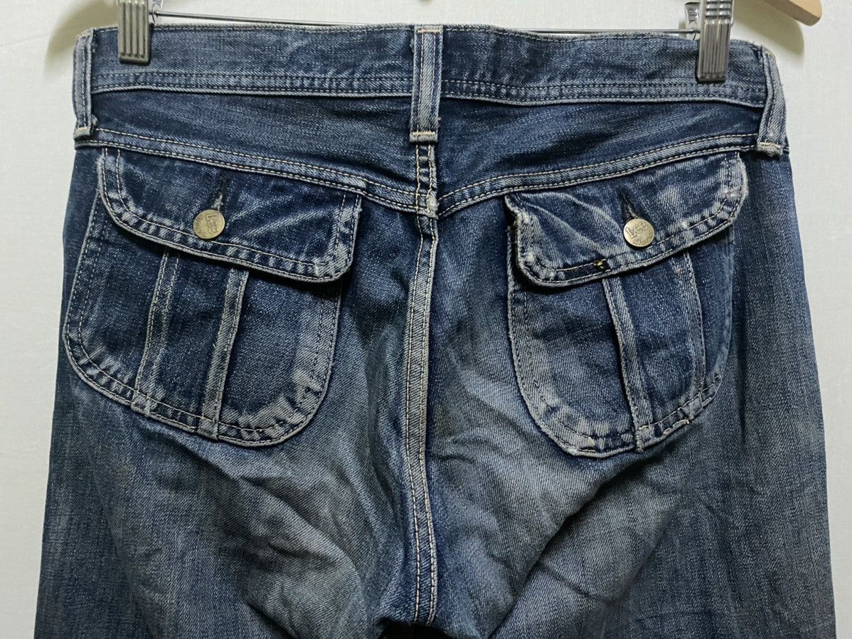 Lee × Vintage Lee Flare Denim Distressed Jeans Size US 30 / EU 46 - 7 Thumbnail