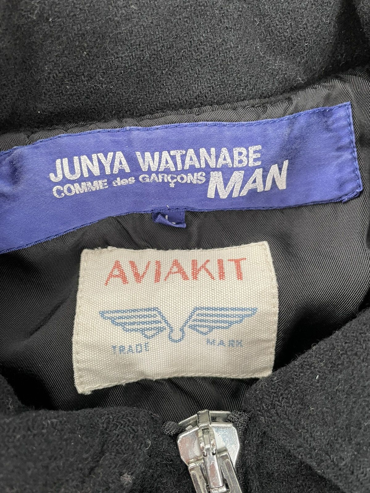 Comme des Garcons × Junya Watanabe × Lewis Leathers Junya Watanabe Lewis Leathers Boiled Wool Biker Jacket Black Size US L / EU 52-54 / 3 - 3 Thumbnail