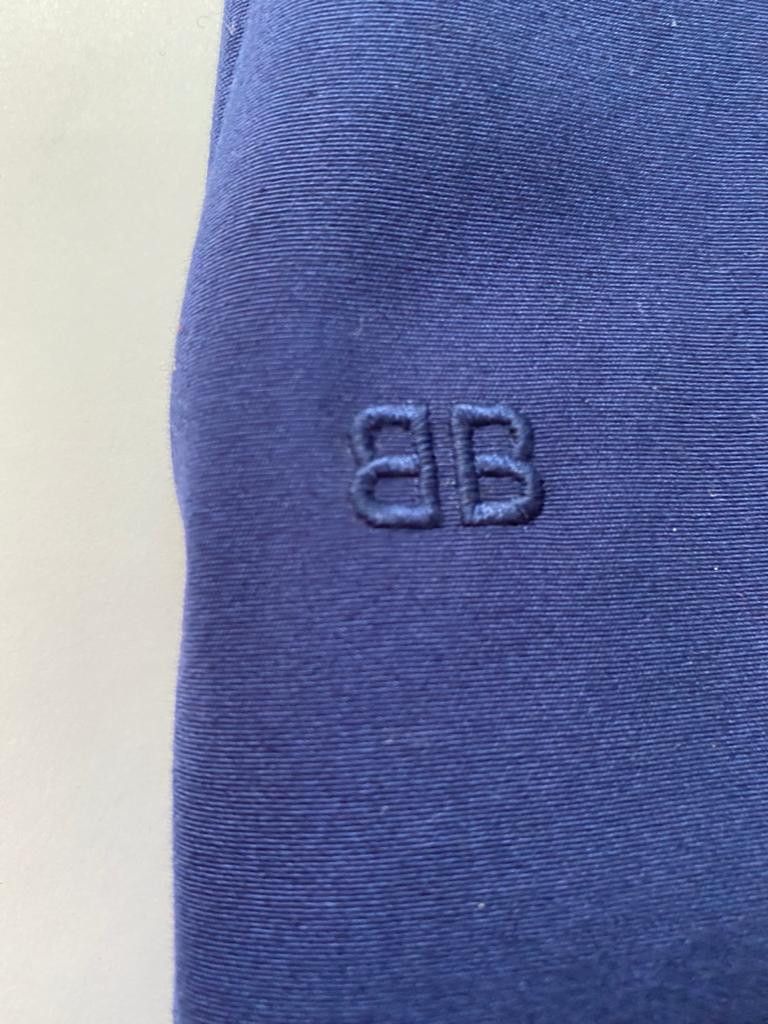 Balenciaga ⚡️QUICK SALE⚡️2017 Balenciaga Blue Embroidered BB Trousers Size US 29 - 3 Thumbnail
