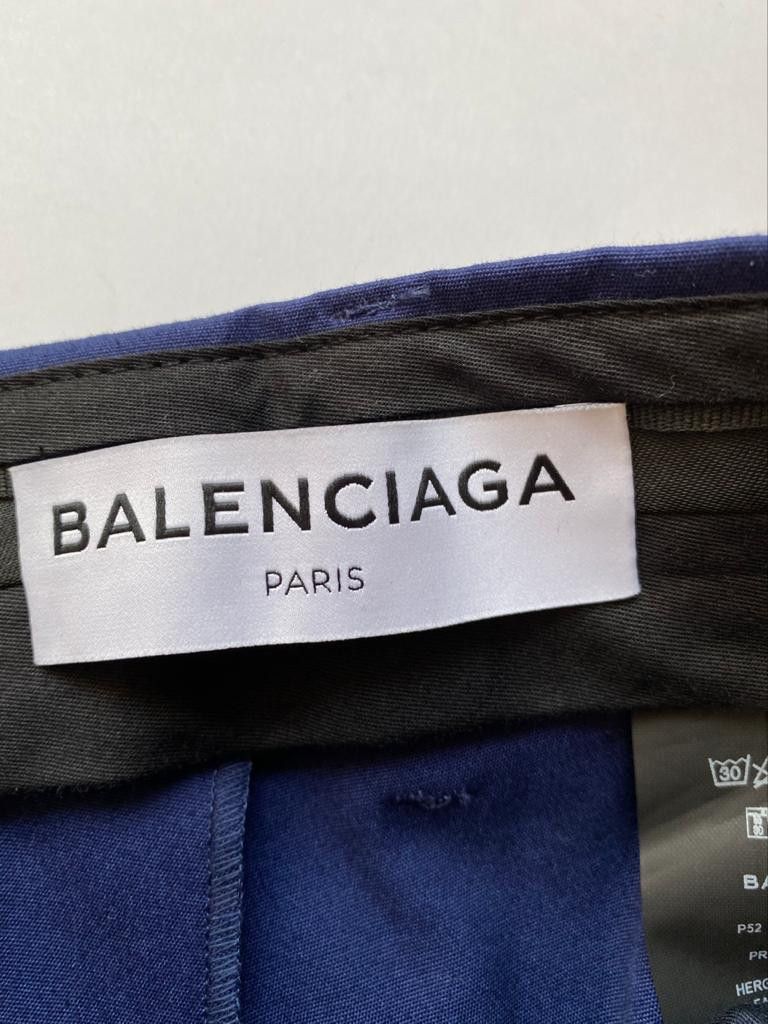 Balenciaga ⚡️QUICK SALE⚡️2017 Balenciaga Blue Embroidered BB Trousers Size US 29 - 4 Thumbnail