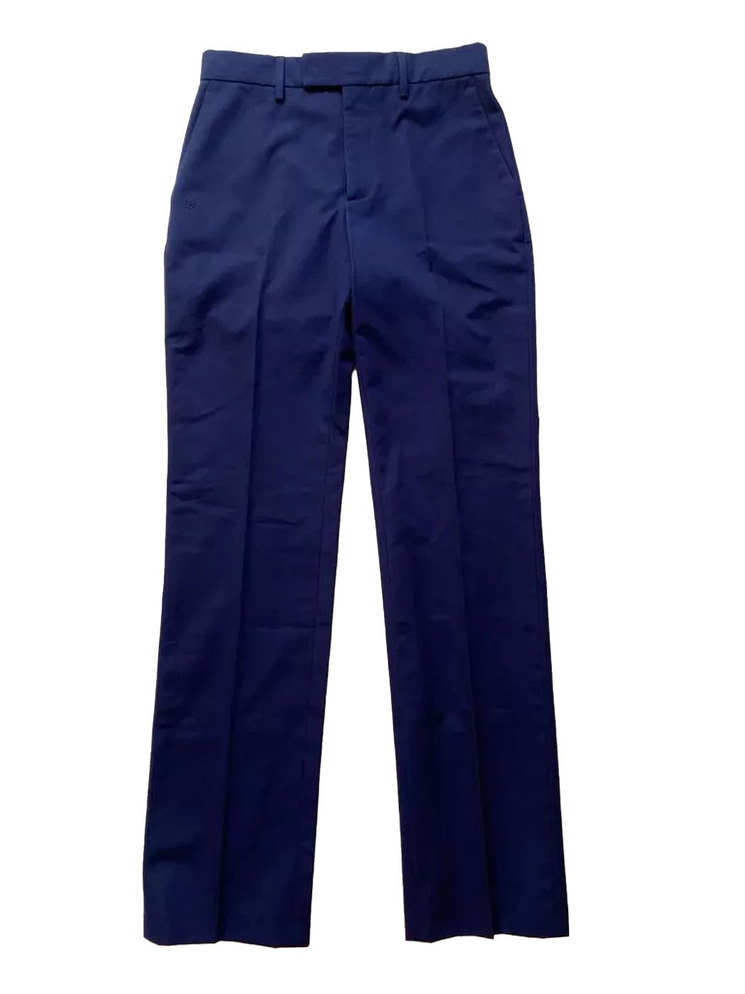 image of 2017 Balenciaga Blue Embroidered Bb Trousers, Men's (Size 29)