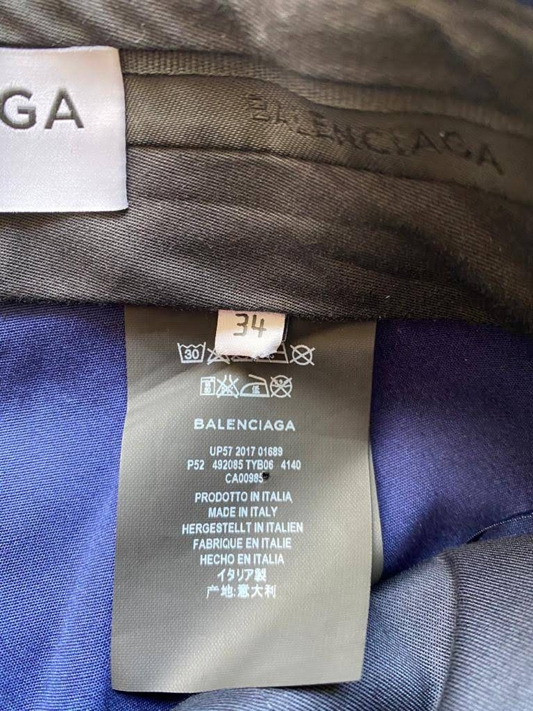 Balenciaga ⚡️QUICK SALE⚡️2017 Balenciaga Blue Embroidered BB Trousers Size US 29 - 5 Thumbnail