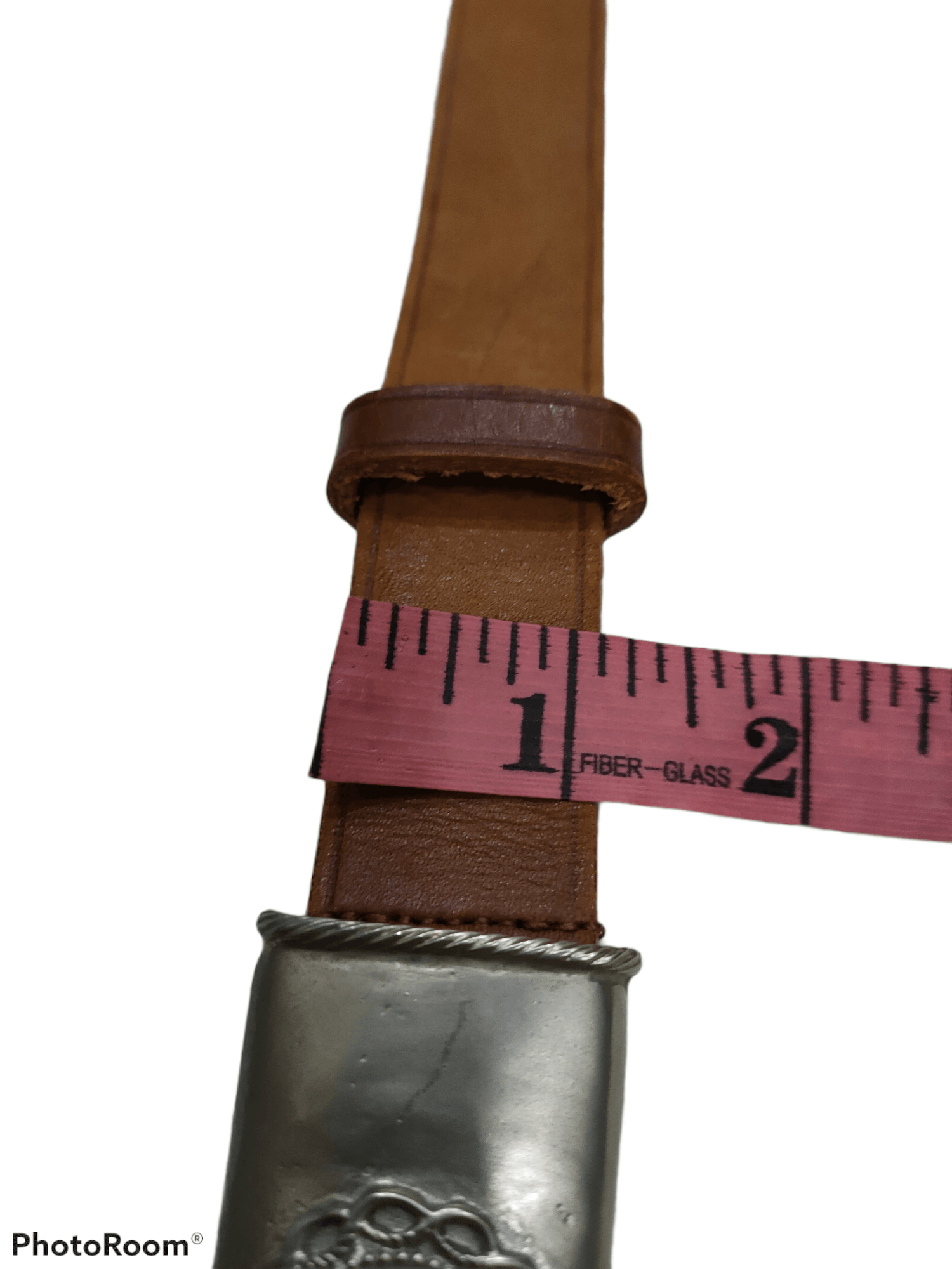 Yohji Yamamoto Y'S BIS METAL PENDANT LEATHER BELT Size 30 - 4 Thumbnail