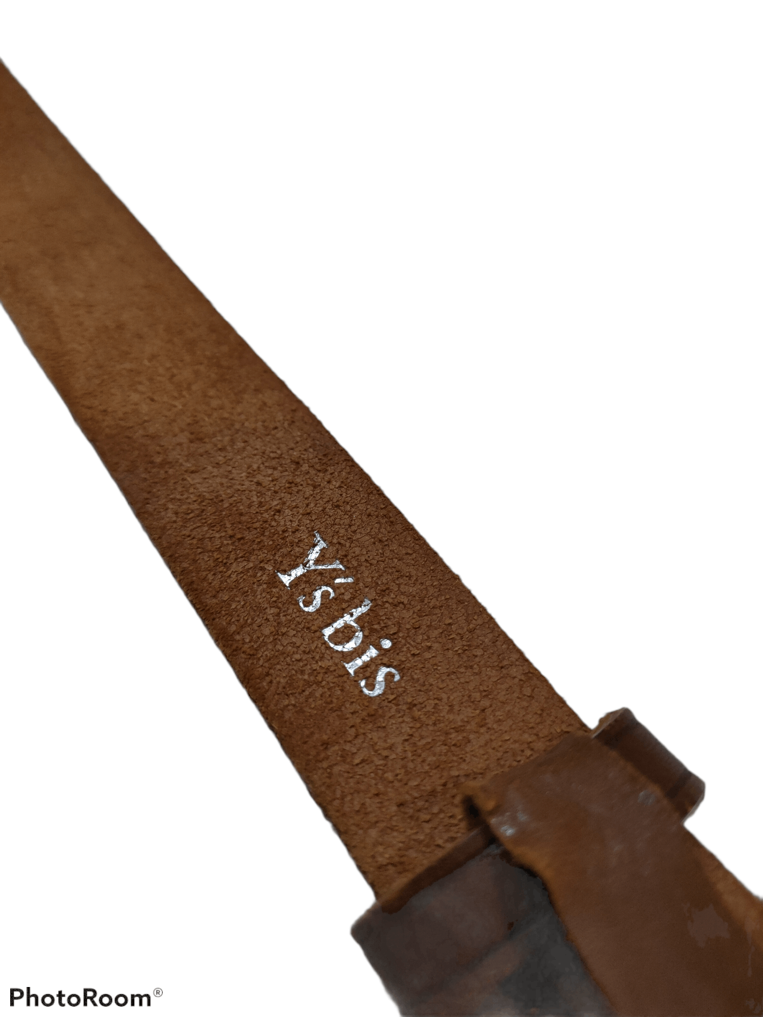 Yohji Yamamoto Y'S BIS METAL PENDANT LEATHER BELT Size 30 - 6 Thumbnail