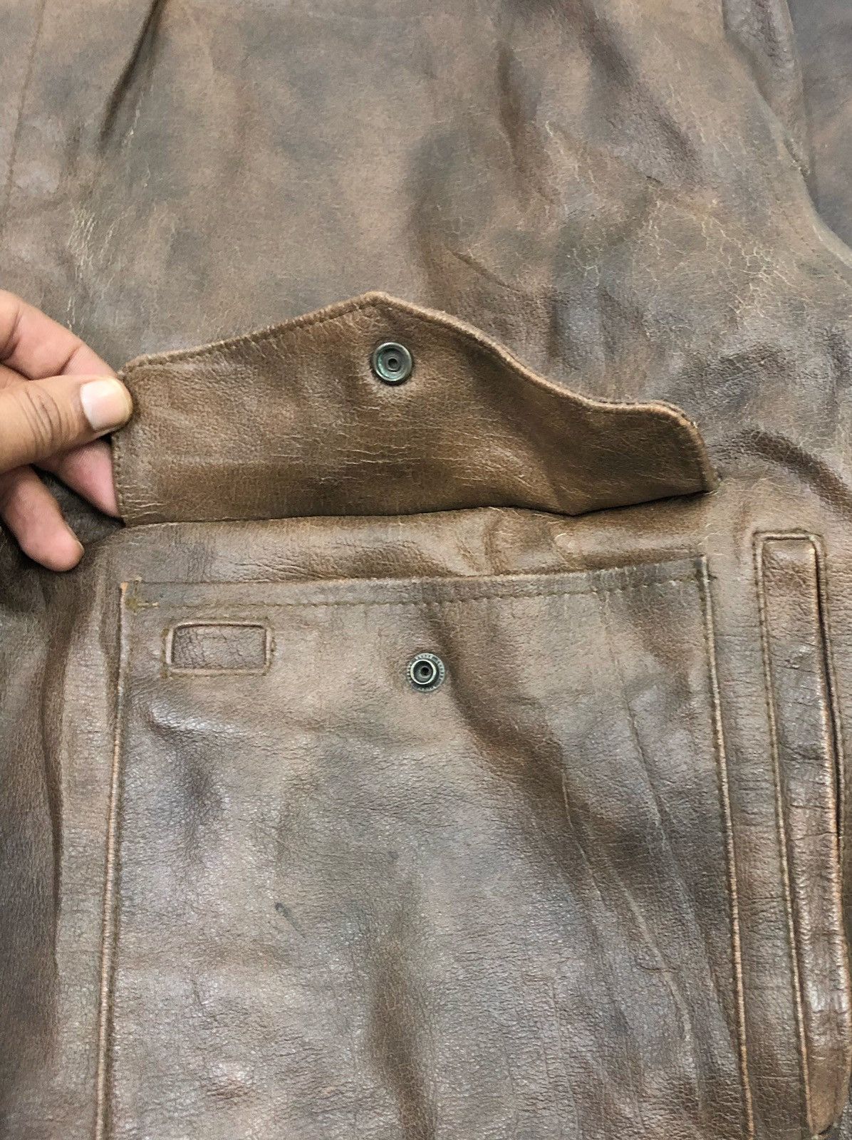 Vintage World War ll Aviator Pilot Jacket Size US L / EU 52-54 / 3 - 21 Thumbnail