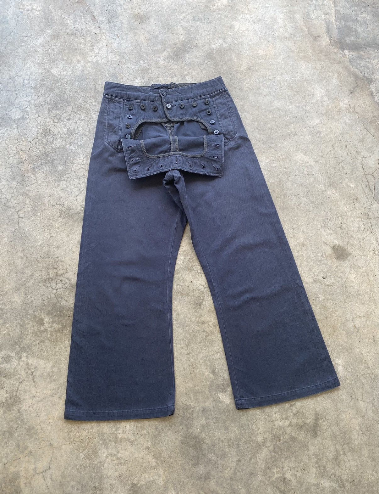 Hysteric Glamour × Margaret Howell RARE🔥MARGARET HOWELL BAGGY WIDE LEG PANTS SAILOR Size US 29 - 2 Thumbnail