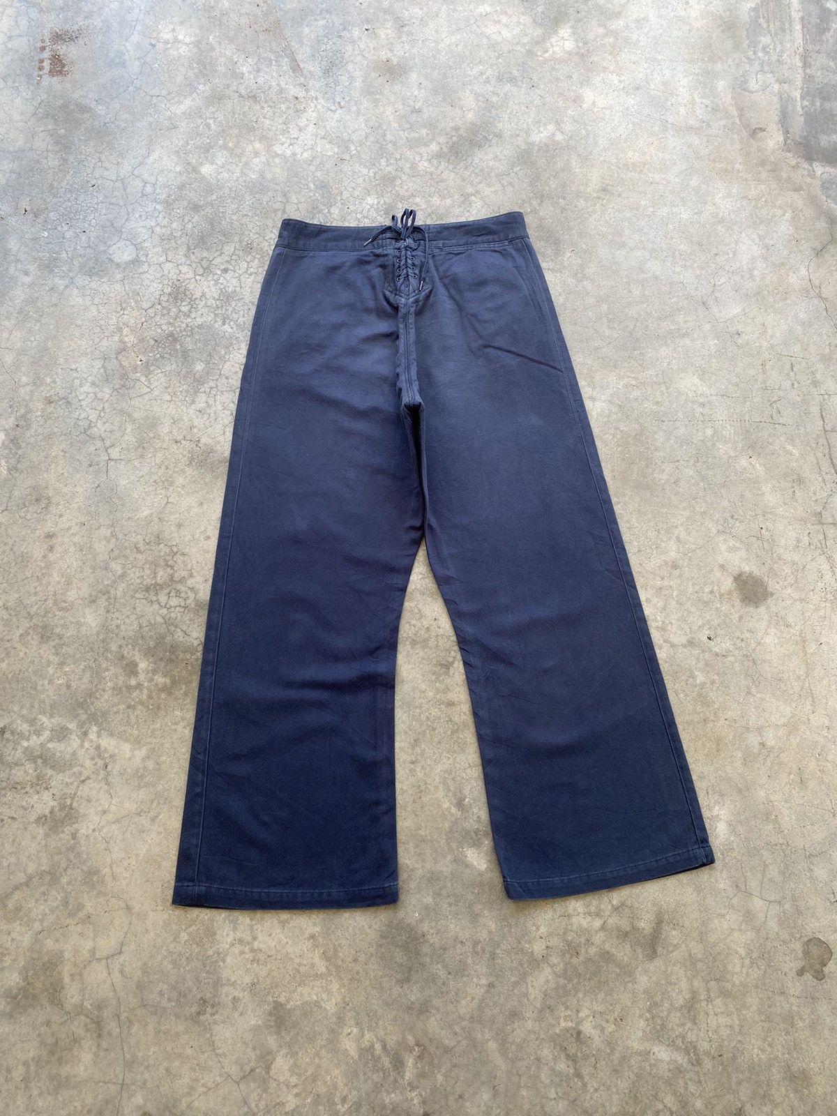 Hysteric Glamour × Margaret Howell RARE🔥MARGARET HOWELL BAGGY WIDE LEG PANTS SAILOR Size US 29 - 3 Thumbnail