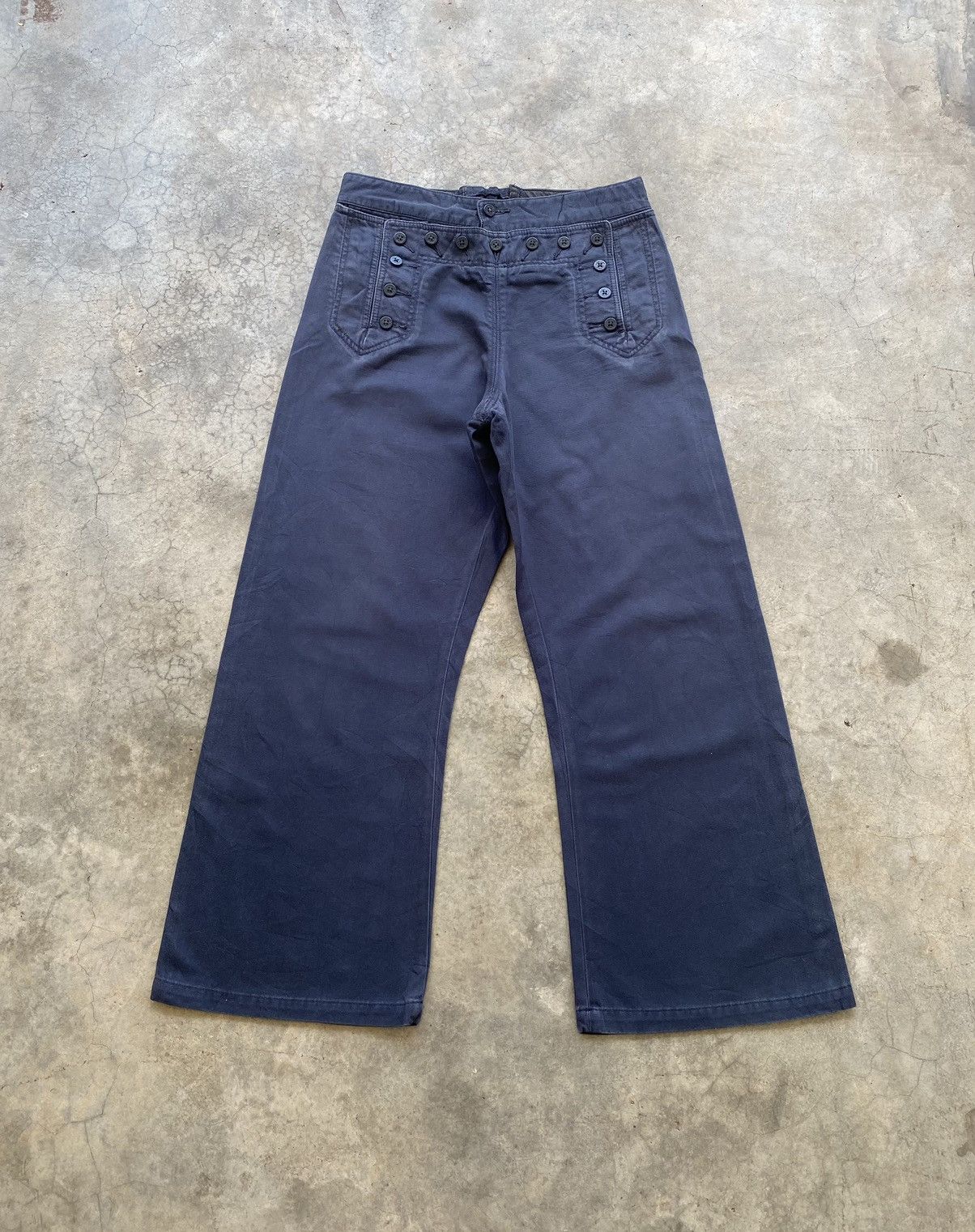 Hysteric Glamour × Margaret Howell RARE🔥MARGARET HOWELL BAGGY WIDE LEG PANTS SAILOR Size US 29 - 1 Thumbnail
