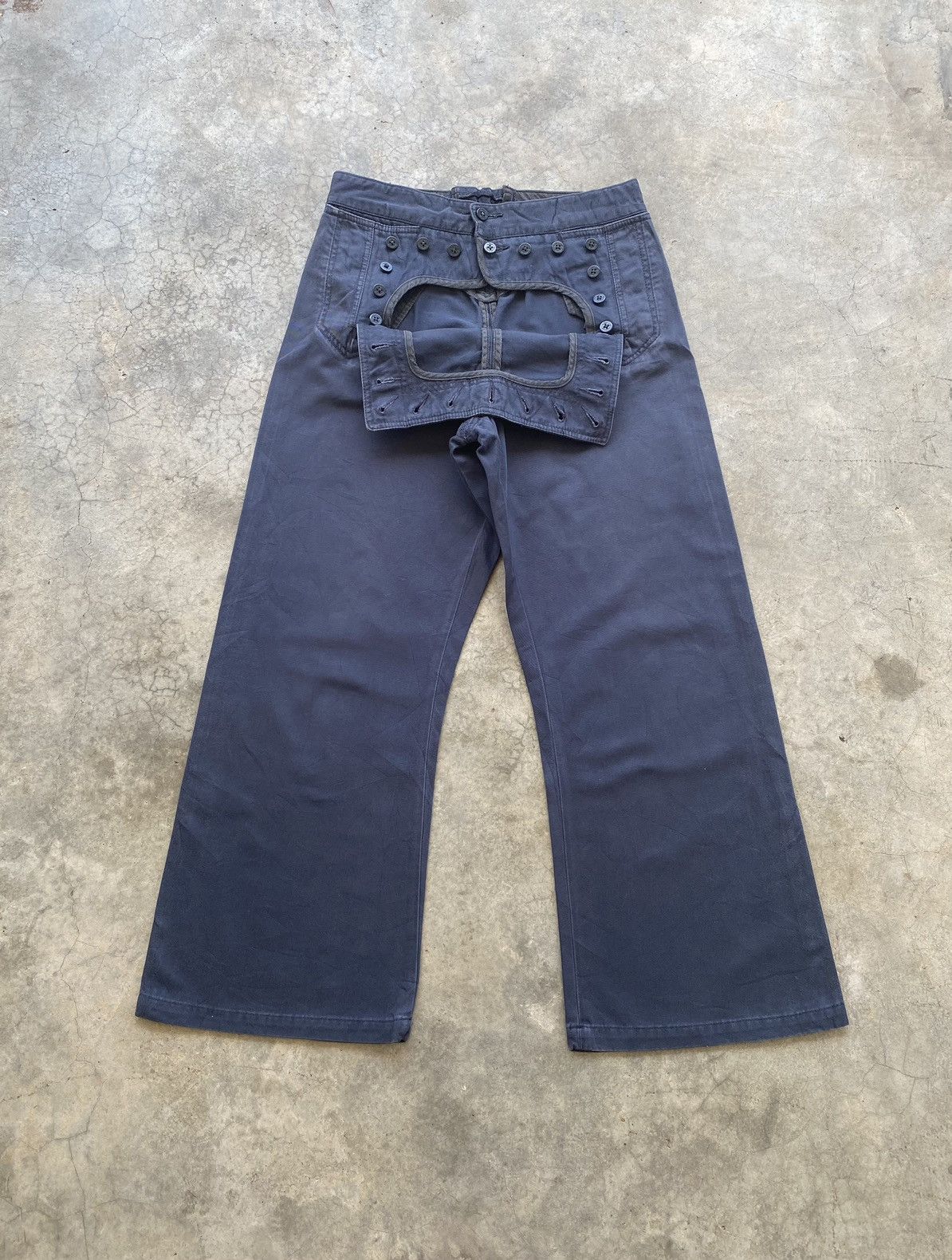Hysteric Glamour × Margaret Howell RARE🔥MARGARET HOWELL BAGGY WIDE LEG PANTS SAILOR Size US 29 - 7 Thumbnail