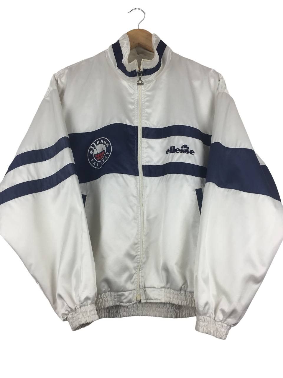 image of Ellesse Perugia Italia Embroidered Logo Bomber in Beige, Men's (Size Small)