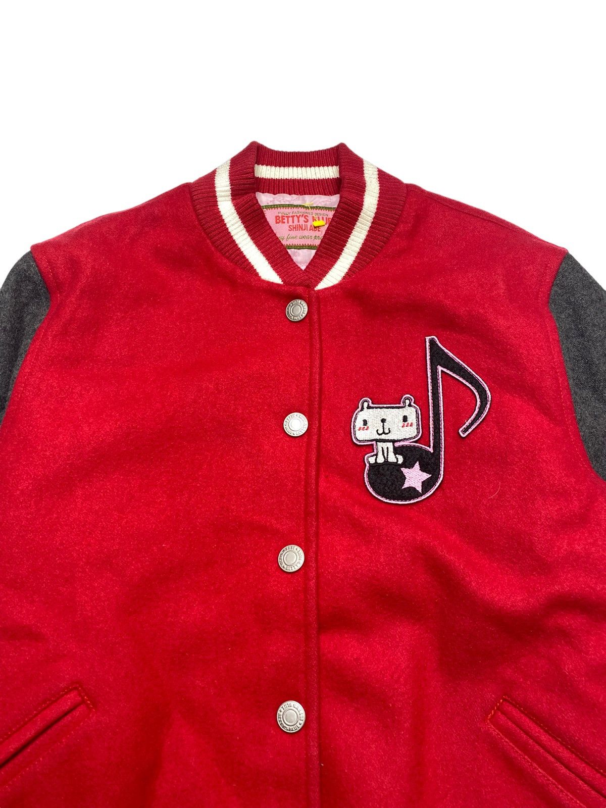 Hysteric Glamour × Japanese Brand 2000s Bettys Blue - Eimy Chan Mascots Wool Varsity Jacket Size US M / EU 48-50 / 2 - 4 Thumbnail