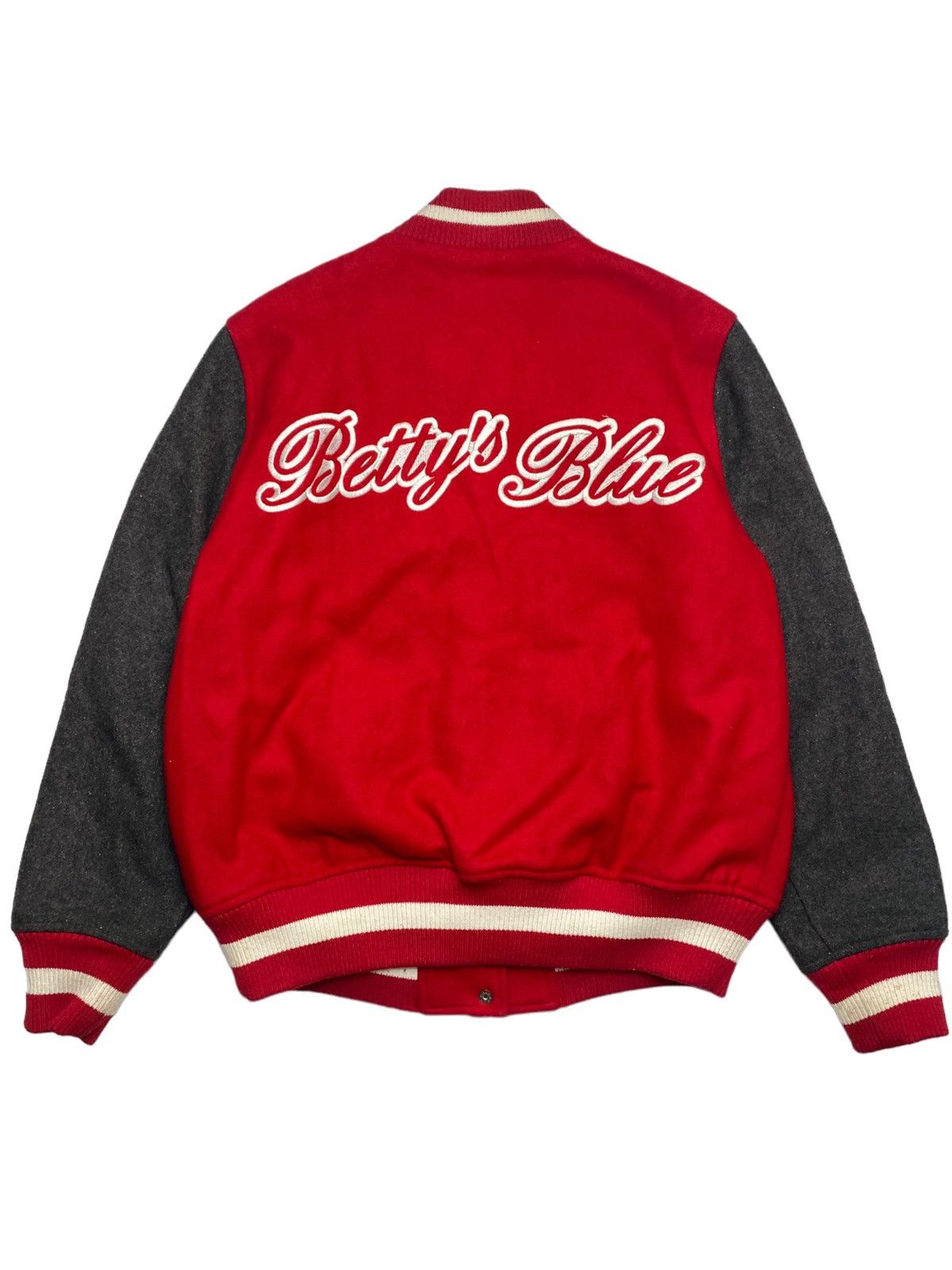 Hysteric Glamour × Japanese Brand 2000s Bettys Blue - Eimy Chan Mascots Wool Varsity Jacket Size US M / EU 48-50 / 2 - 2 Thumbnail