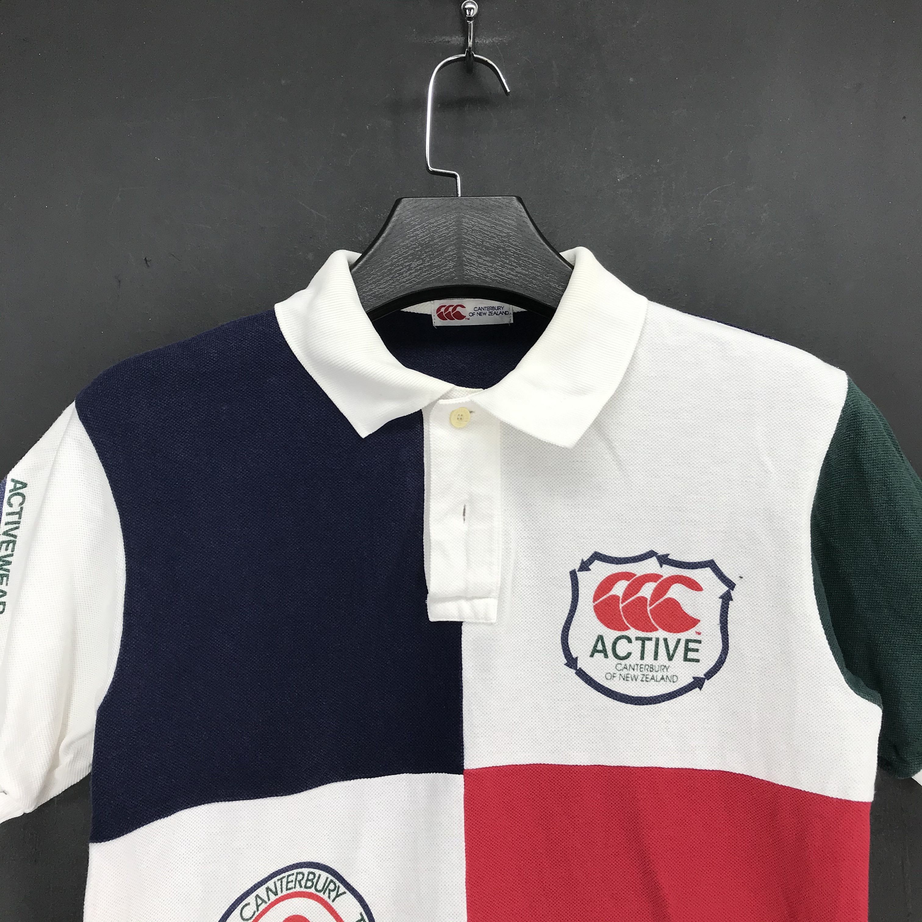 Canterbury of New Zealand Canterbury Big Logo Multi Color Block Polo #1797-71 Size US S / EU 44-46 / 1 - 2 Thumbnail