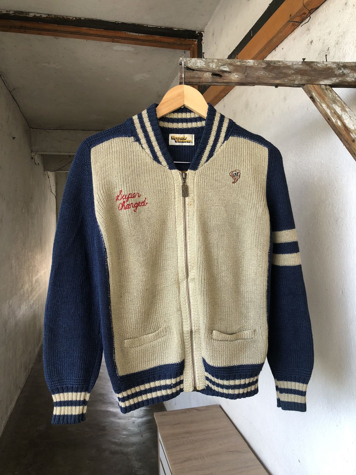 Hysteric Glamour Vintage Hysteric Glamour Embroidery Knit Varsity Jacket Size M / US 6-8 / IT 42-44 - 4 Thumbnail