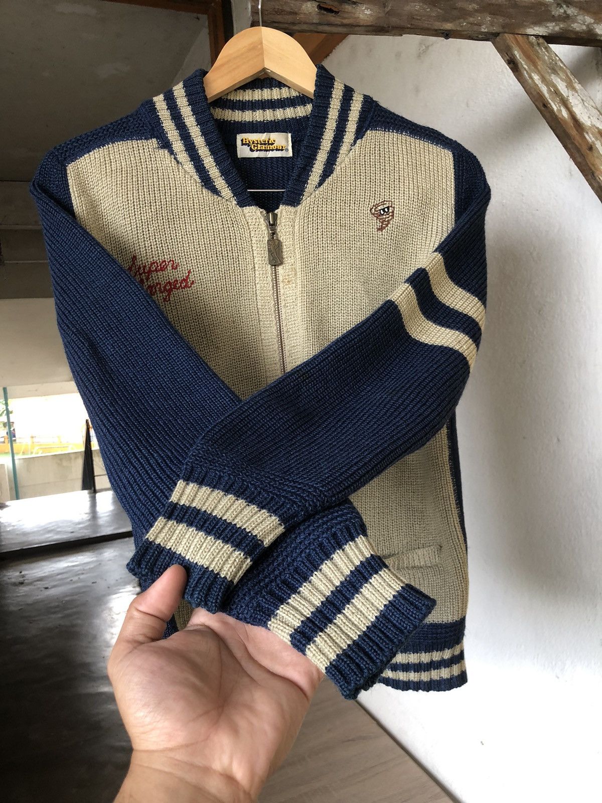 Hysteric Glamour Vintage Hysteric Glamour Embroidery Knit Varsity Jacket Size M / US 6-8 / IT 42-44 - 17 Thumbnail