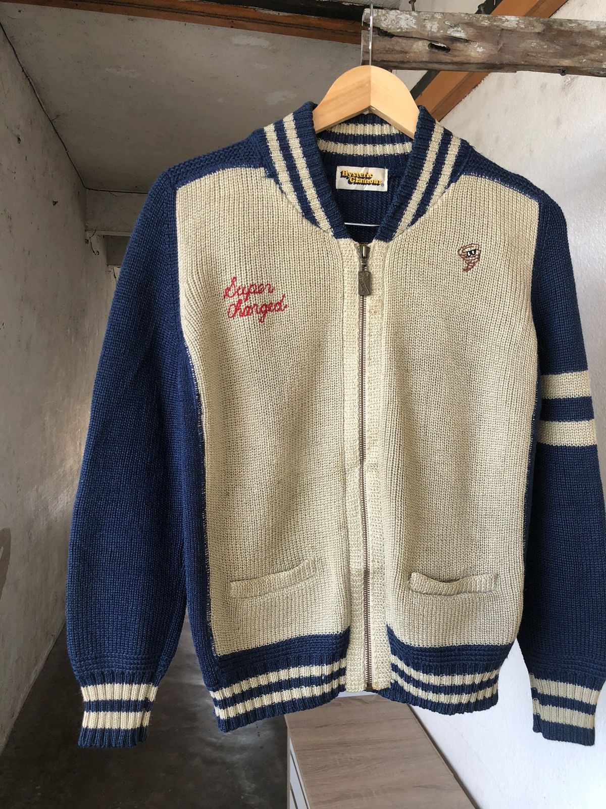 Hysteric Glamour Vintage Hysteric Glamour Embroidery Knit Varsity Jacket Size M / US 6-8 / IT 42-44 - 5 Thumbnail