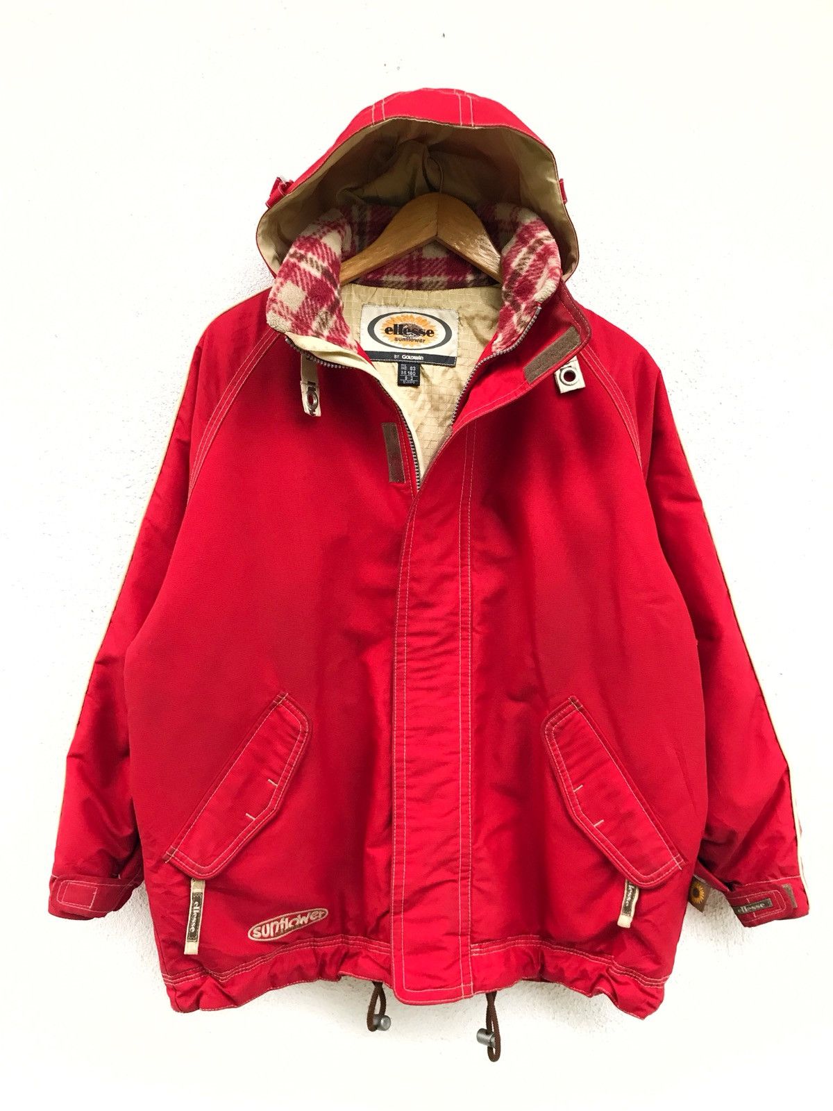 Vintage Ellesse Goldwin Sunflower Hoodie Ski Winter Jacket