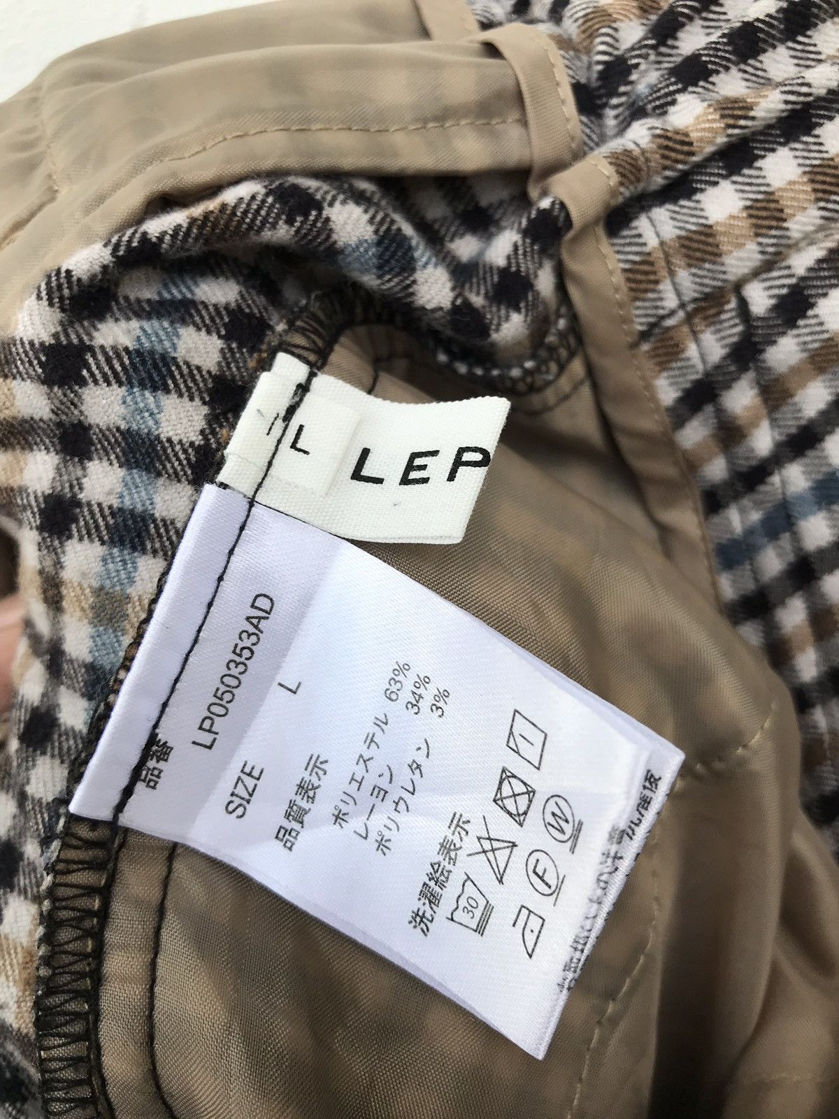 Japanese Brand Japanese Brand Lepsim Checkered Houndstooth Cotton Pants Size US 27 - 5 Thumbnail