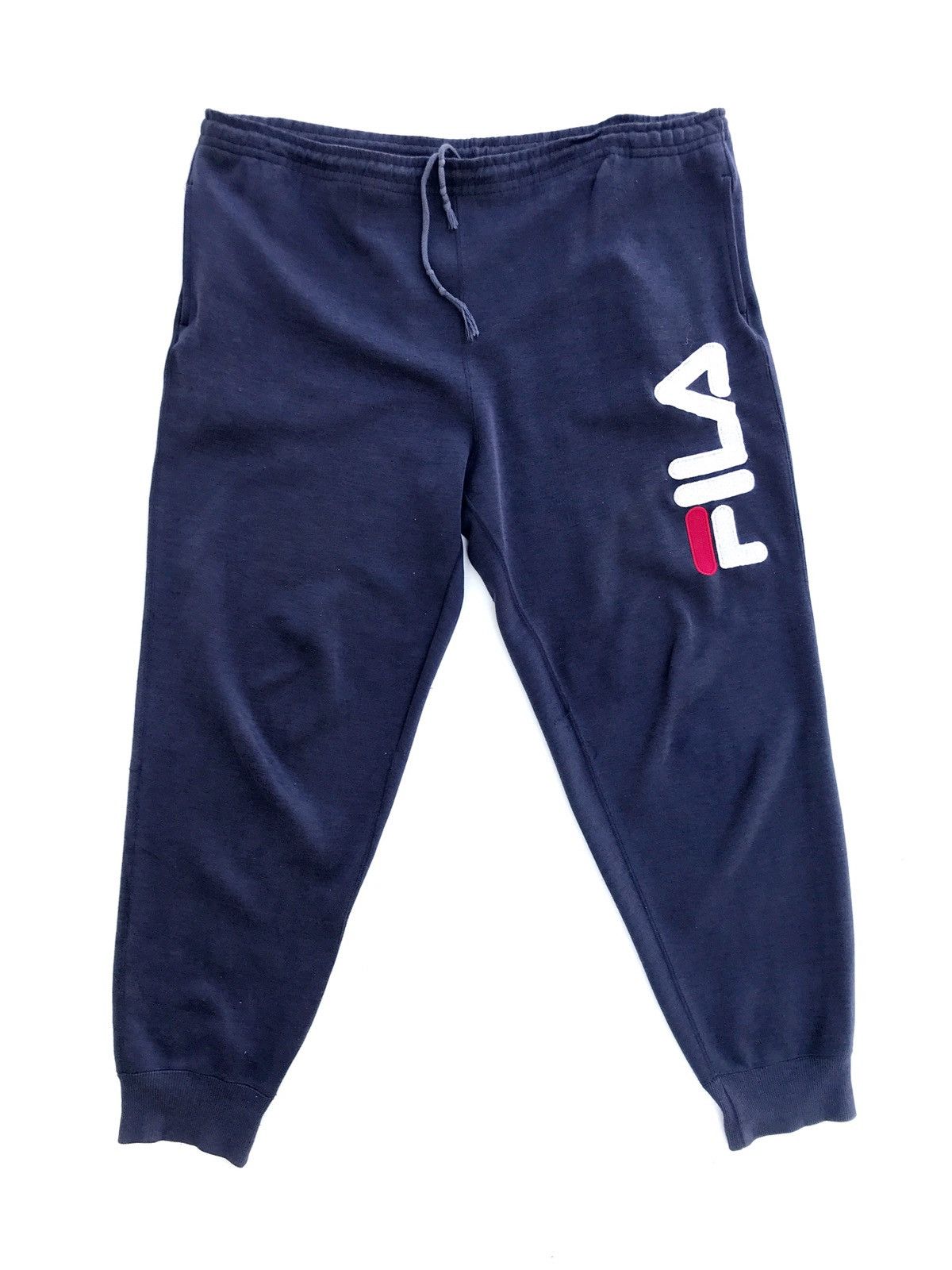 image of Vintage 90's Fila Big Logo Sweatpants in Blue, Men's (Size 41)