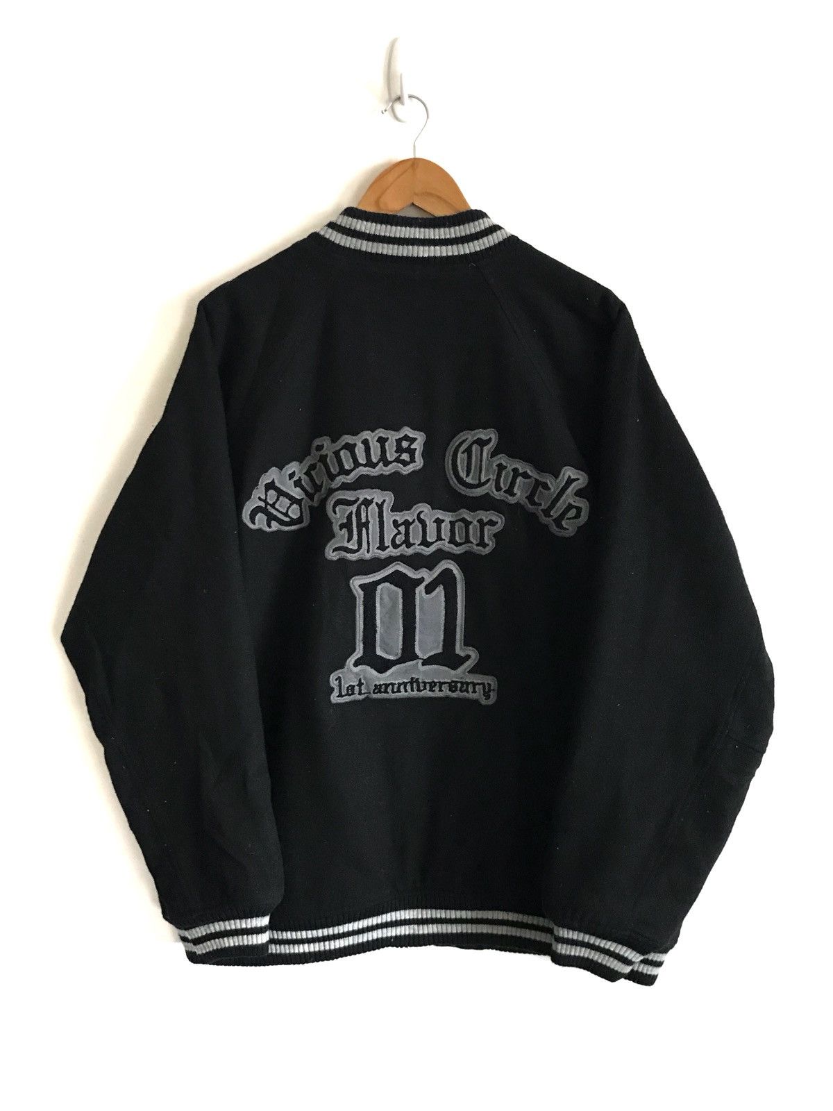 Japanese Brand Japanese Brand Vicious Circle Wool Varsity Bomber Jacket Size US M / EU 48-50 / 2 - 1 Thumbnail