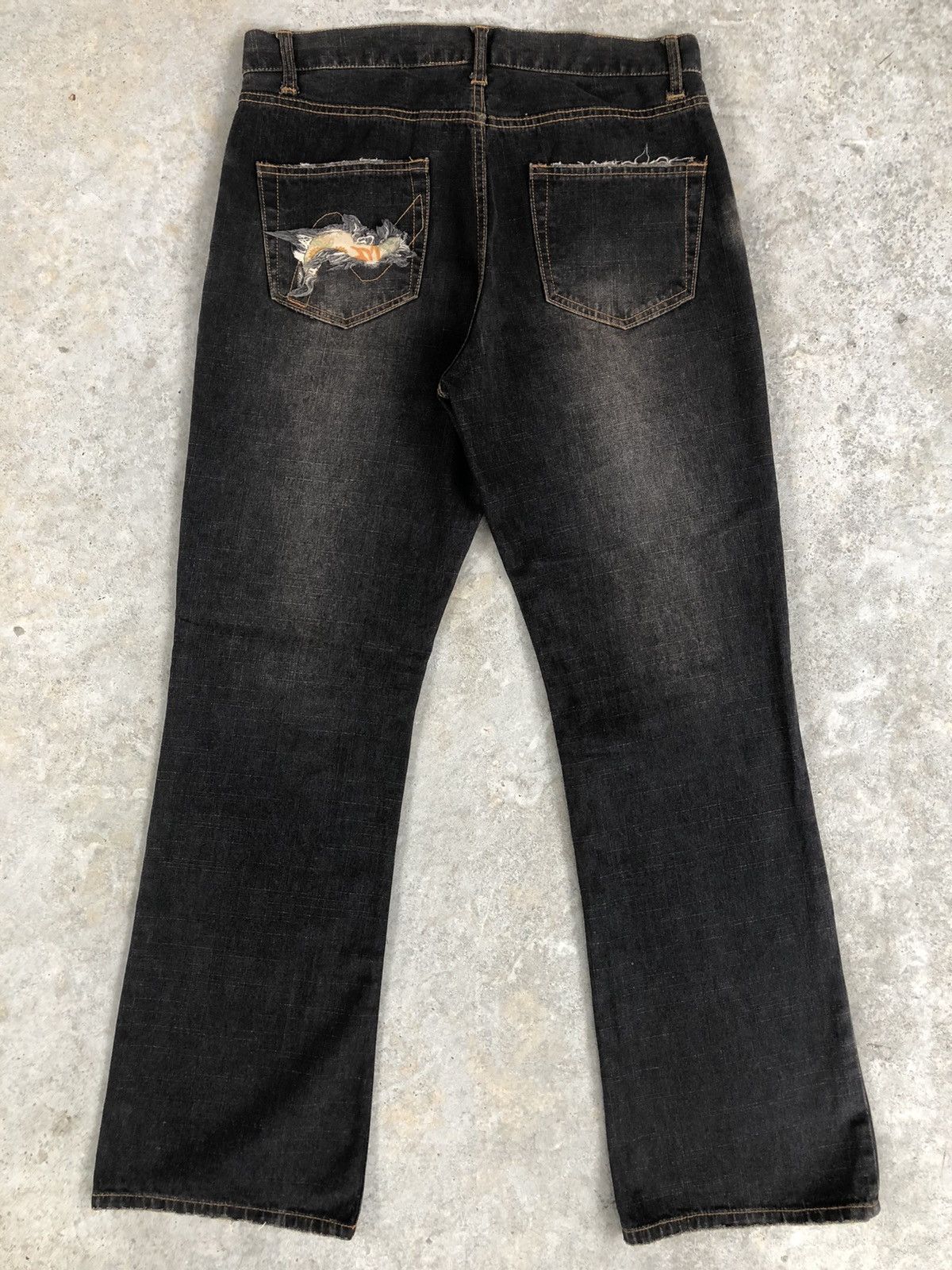 If Six Was Nine Japanese Freebeat Flared Jeans Distressed Jeans Size US 33 - 2 Thumbnail