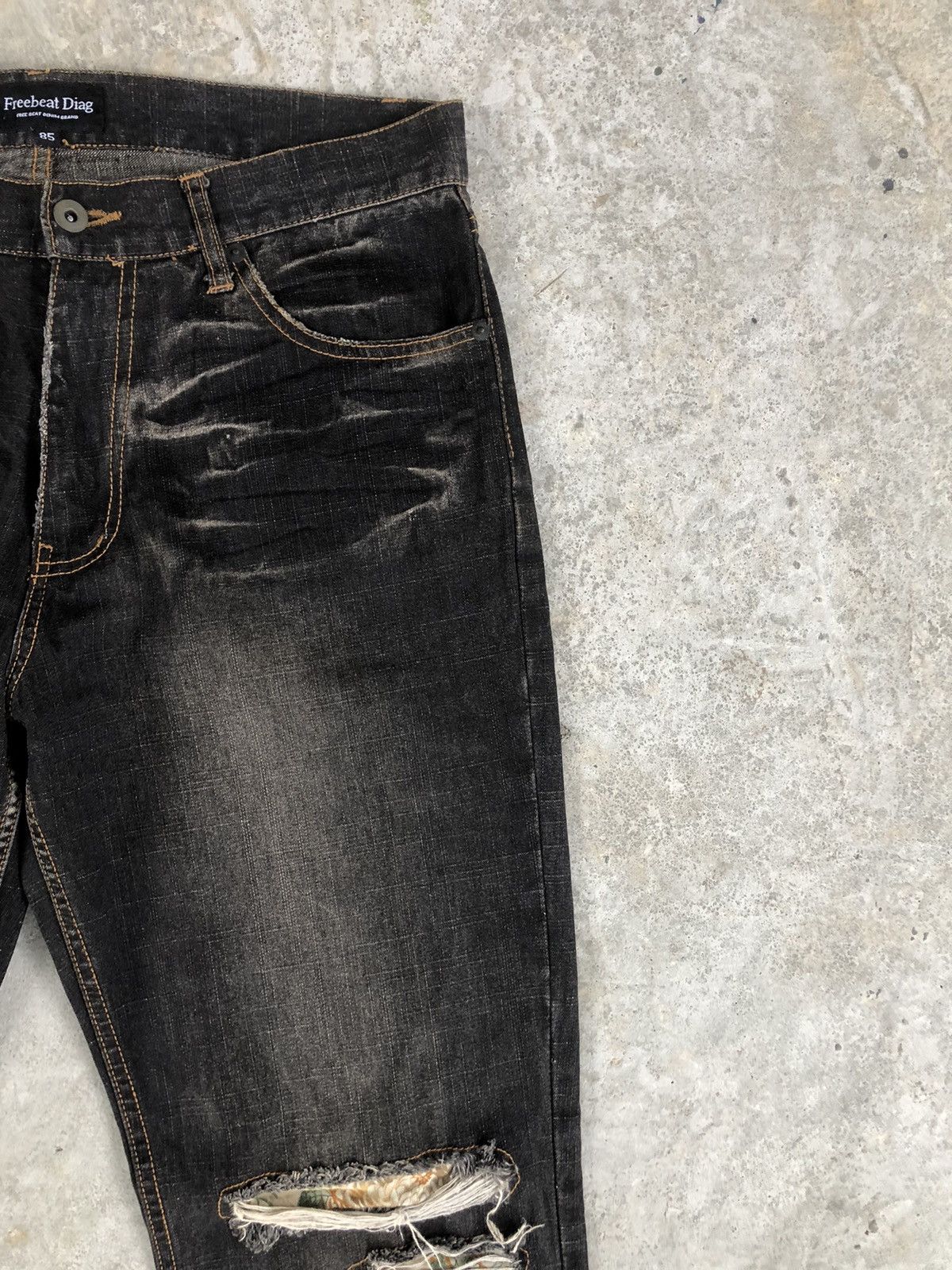 If Six Was Nine Japanese Freebeat Flared Jeans Distressed Jeans Size US 33 - 5 Thumbnail