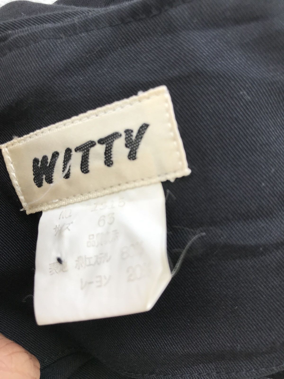 Japanese Brand × Vintage Japanese Brand Witty High Waist Black Cotton Rayon Pants Size US 26 / EU 42 - 7 Thumbnail