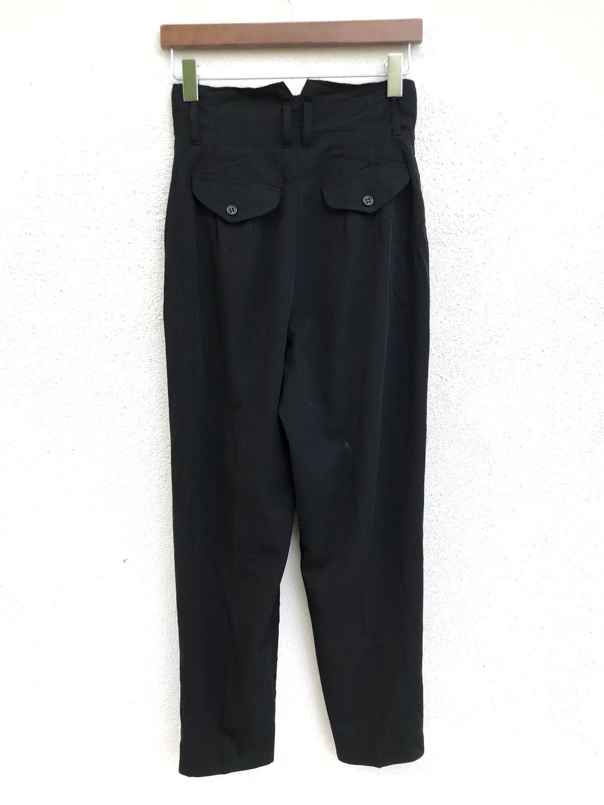 Japanese Brand × Vintage Japanese Brand Witty High Waist Black Cotton Rayon Pants Size US 26 / EU 42 - 1 Thumbnail