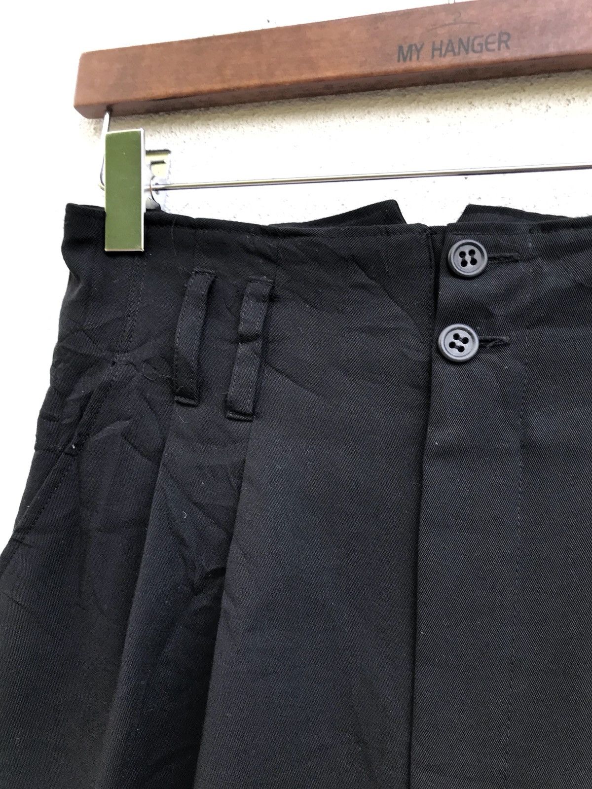 Japanese Brand × Vintage Japanese Brand Witty High Waist Black Cotton Rayon Pants Size US 26 / EU 42 - 4 Thumbnail