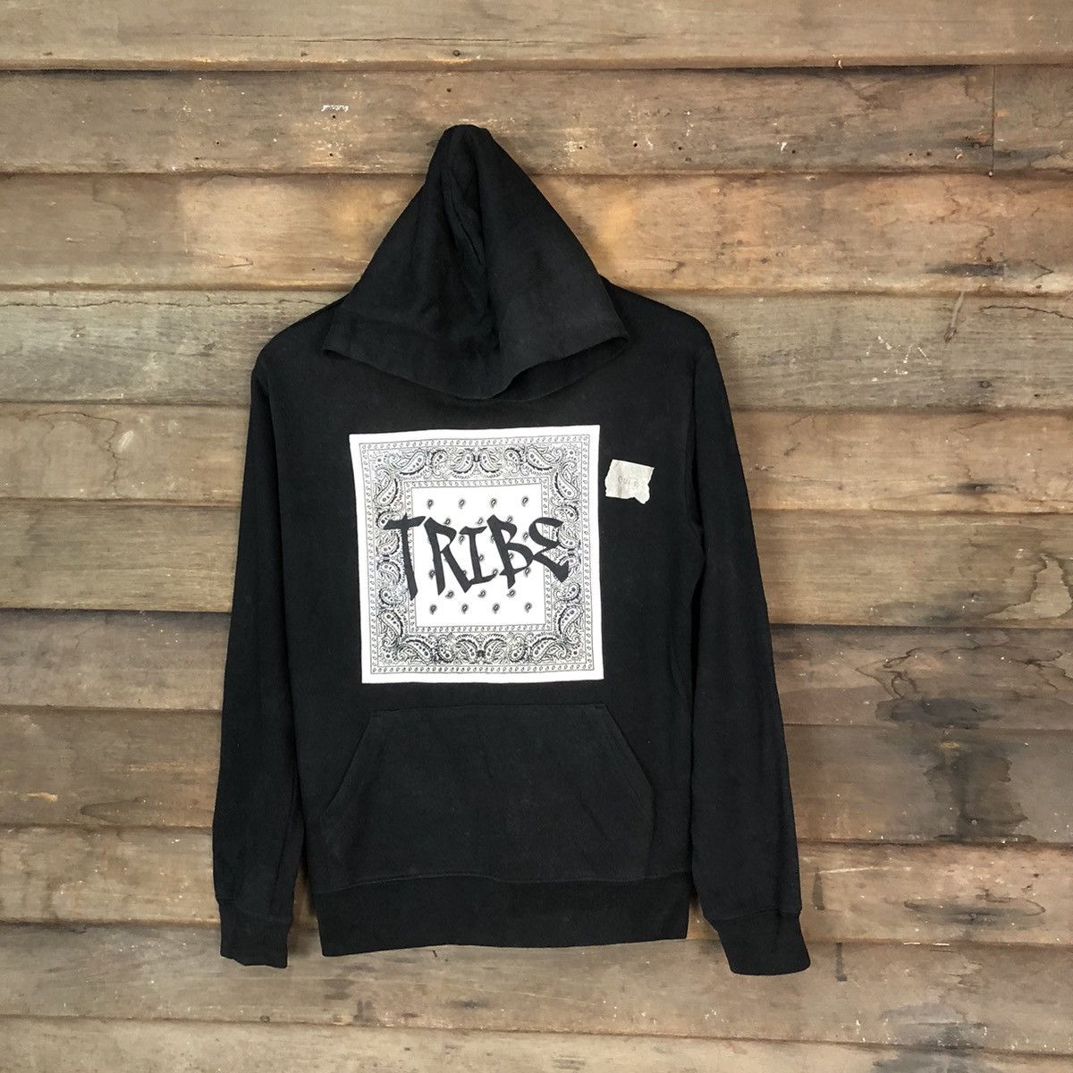 Japanese Brand Tribe Spinns Black Hoodie sweatshirt #B014 Size US M / EU 48-50 / 2 - 1 Thumbnail