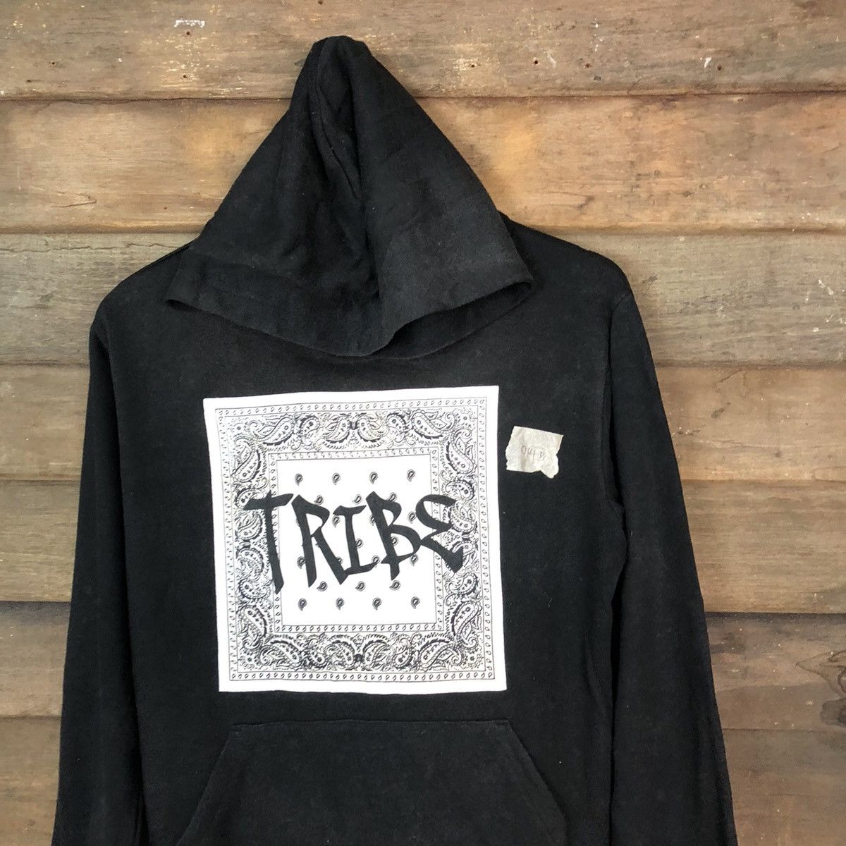 Japanese Brand Tribe Spinns Black Hoodie sweatshirt #B014 Size US M / EU 48-50 / 2 - 2 Thumbnail